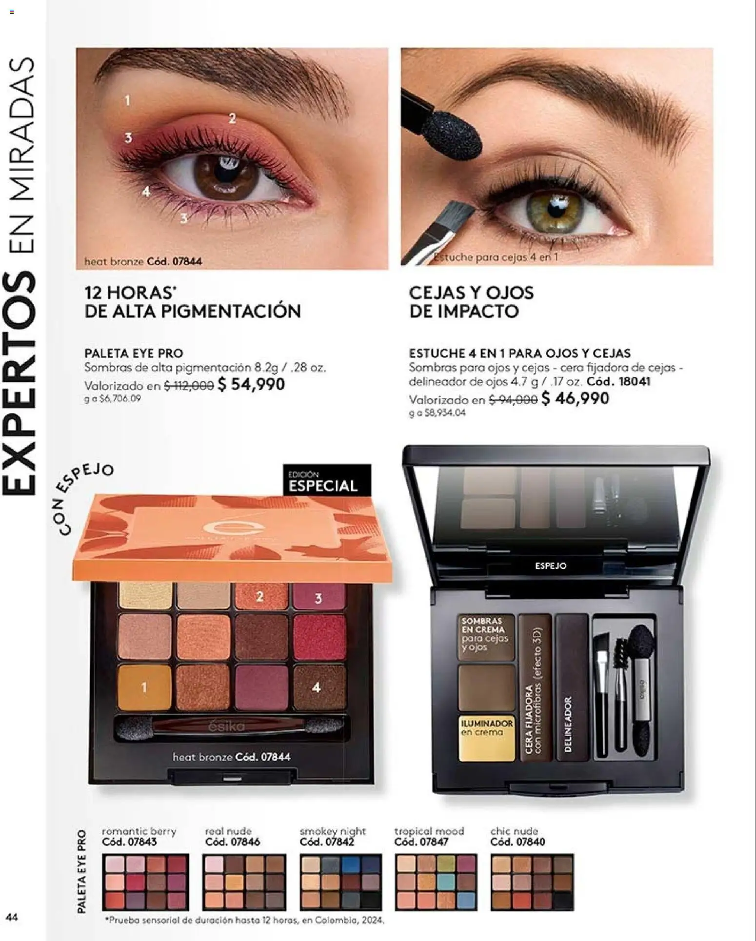 Ésika revista - valida desde el 07/08/2026 | Página: 44 | Productos: Estuche, Iluminador, Cera, Delineador