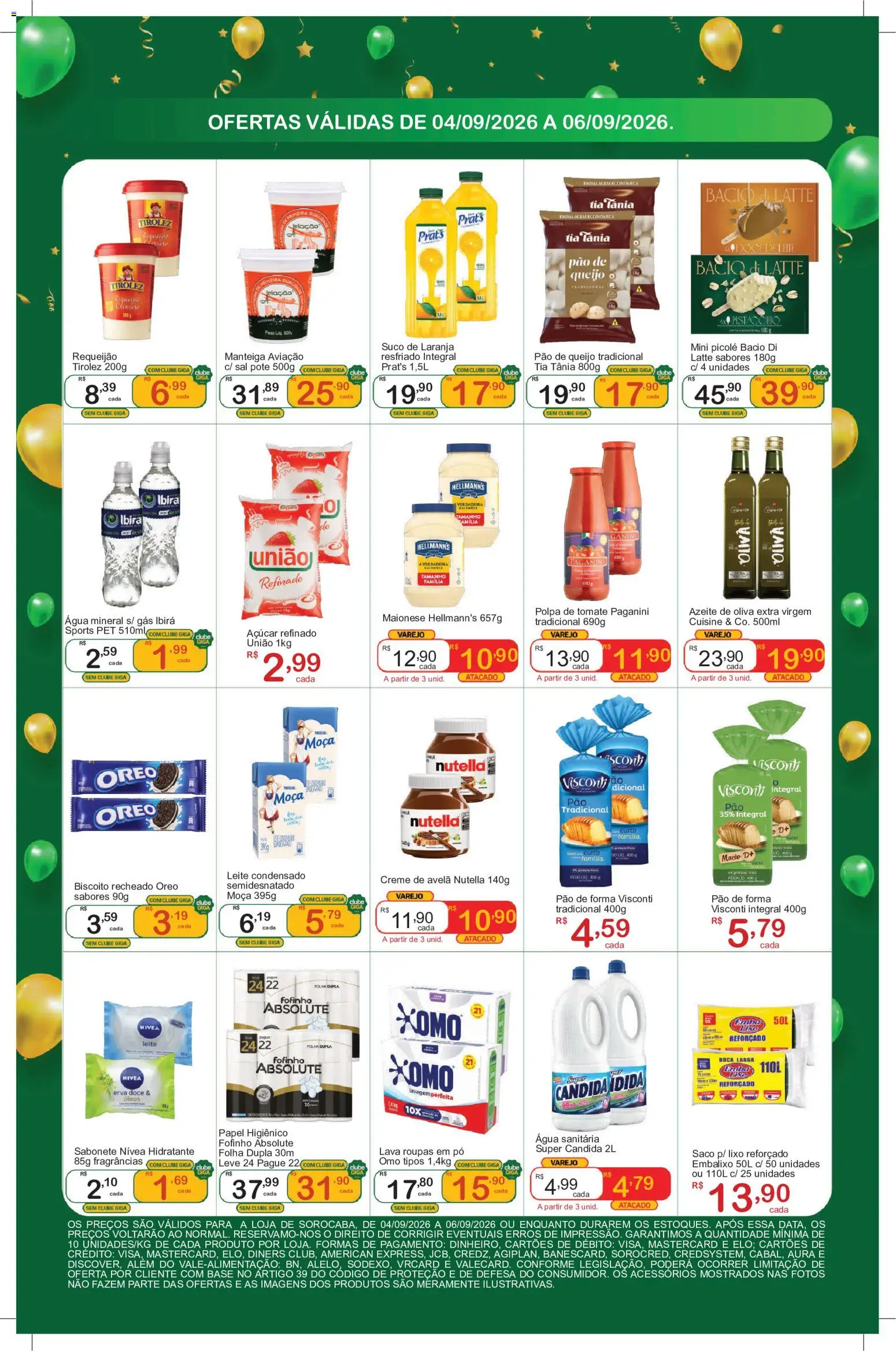 GIGA Atacado Folheto - válido de 04/09/2026 | Página: 2 | Produtos: Tomate, Pó, Sal, Papel higiênico