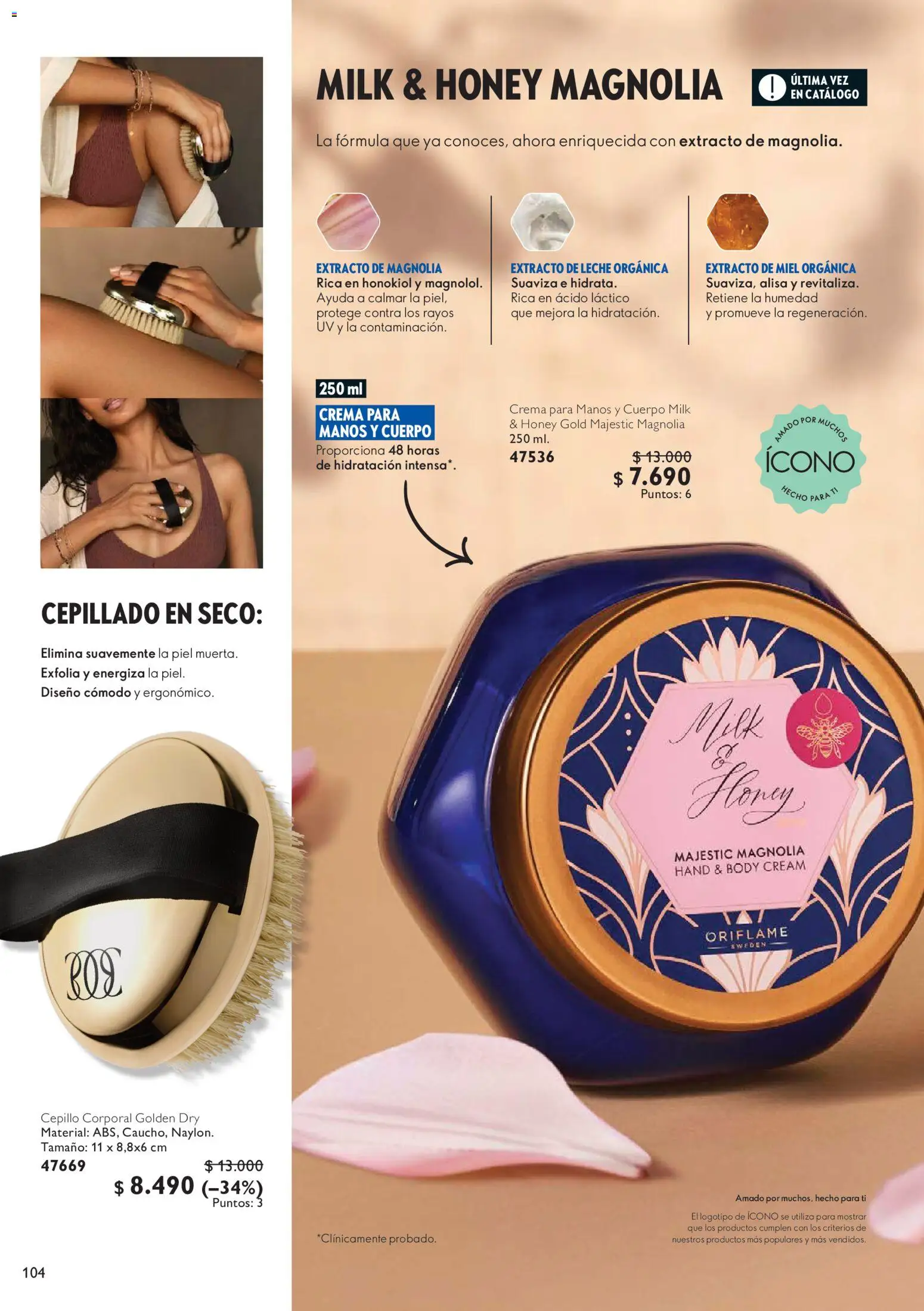 Oriflame Catálogo │ válido desde el 30.05.2026 | Página: 104 | Productos: Body, Cepillo, Leche, Crema
