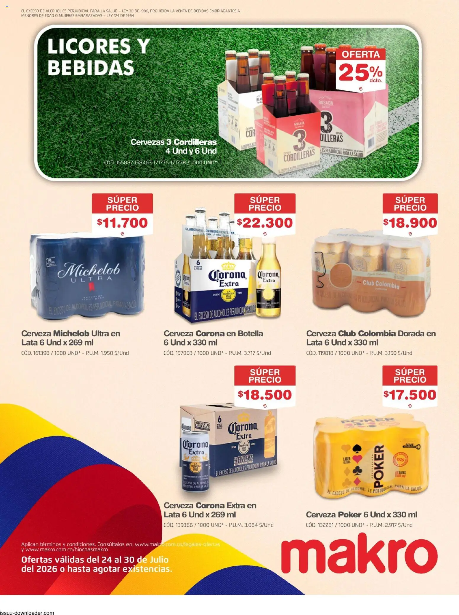Makro revista - valida desde el 24/07/2026 | Página: 17 | Productos: Botella, Biombo, Mandolina, Cerveza