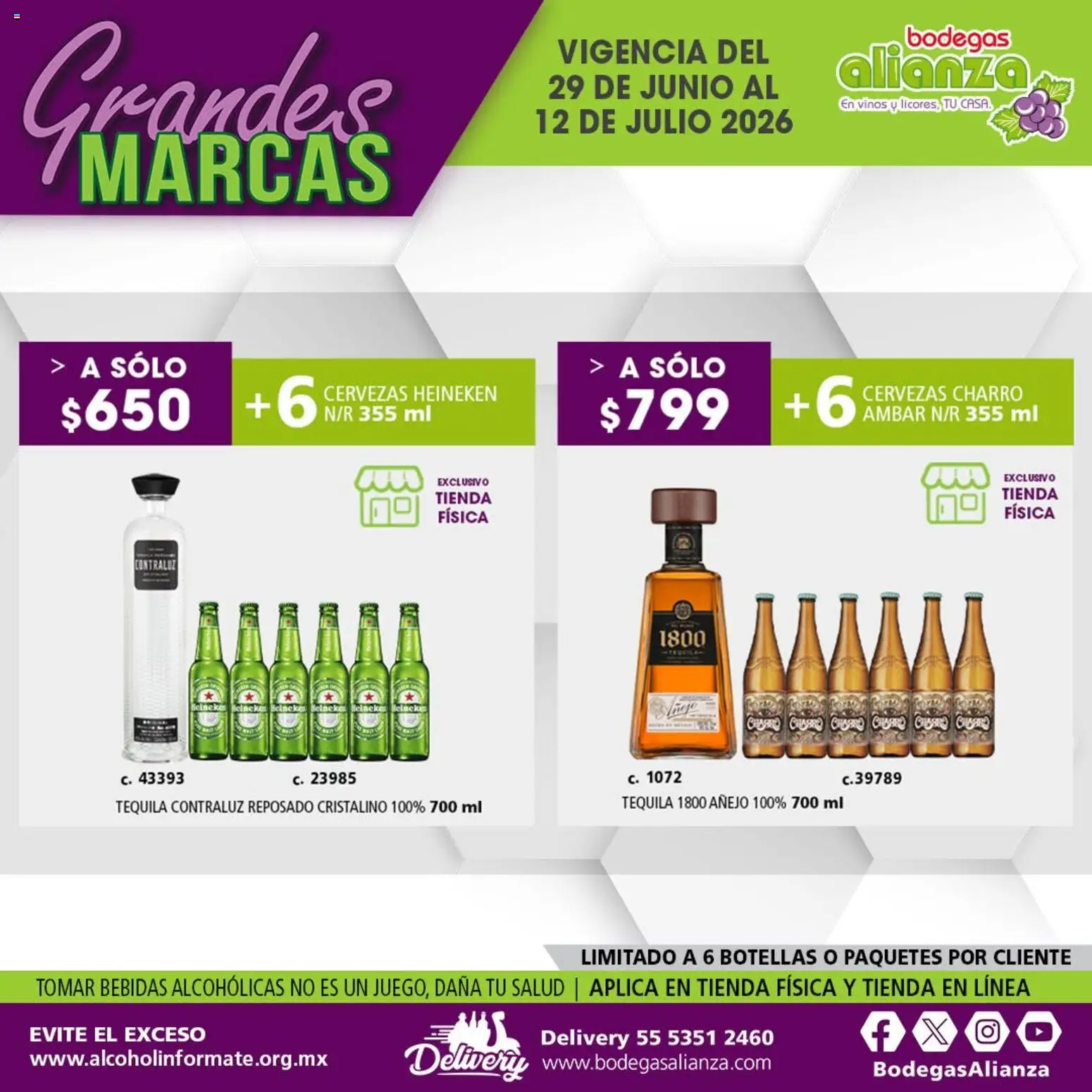 Nuevas ofertas de Bodegas Alianza válidas en toda la República Mexicana desde el 29/06/2026. ¡Encuentra las mejores ofertas en Bodegas Alianza catálogo Grandes Marcas! | Página: 9 | Productos: Tequila