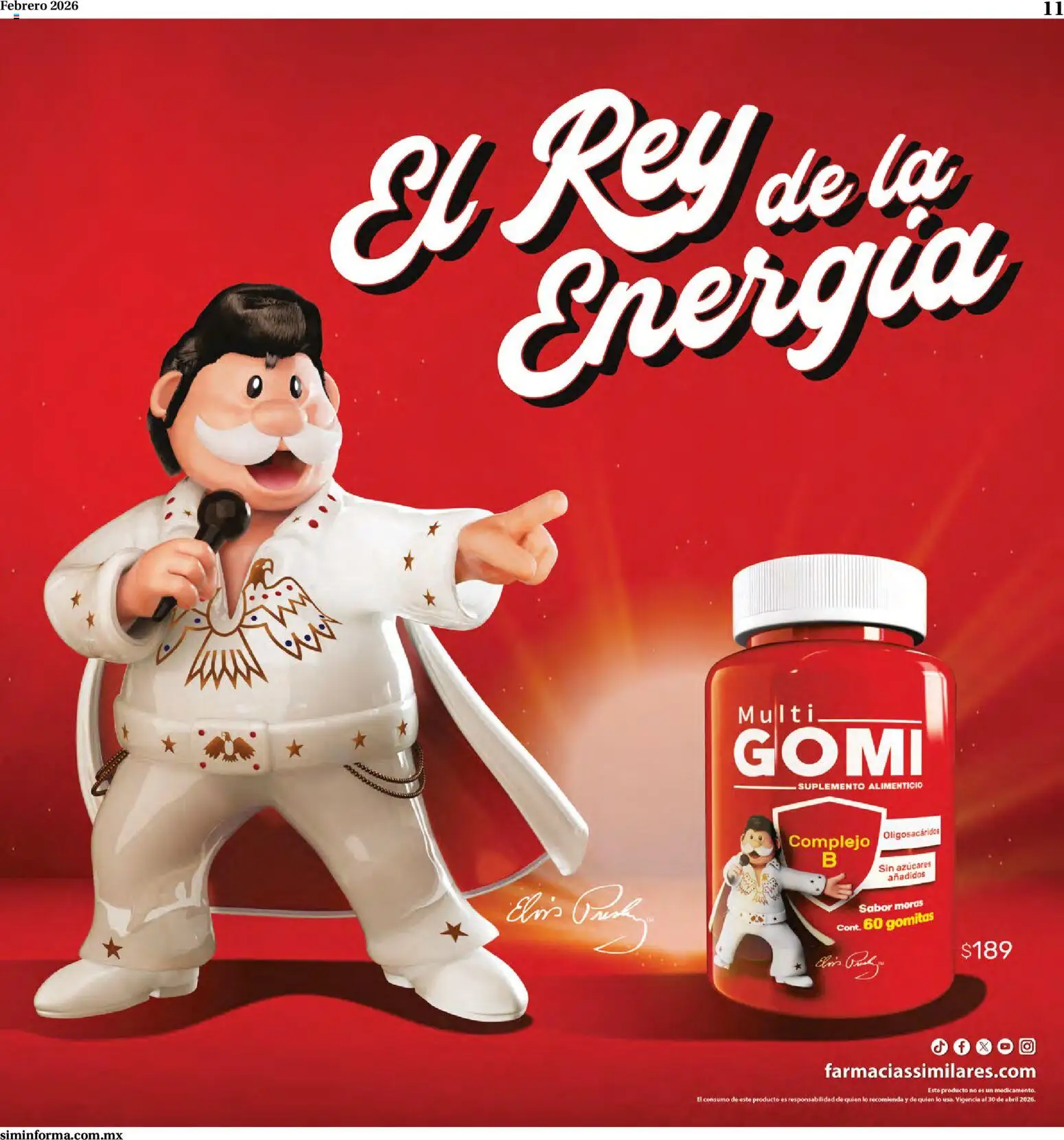 Nuevas ofertas de Farmacias Similares válidas en toda la República Mexicana desde el 01.02.2026. ¡Encuentra las mejores ofertas en Farmacias Similares catálogo! | Página: 11 | Productos: Gomitas