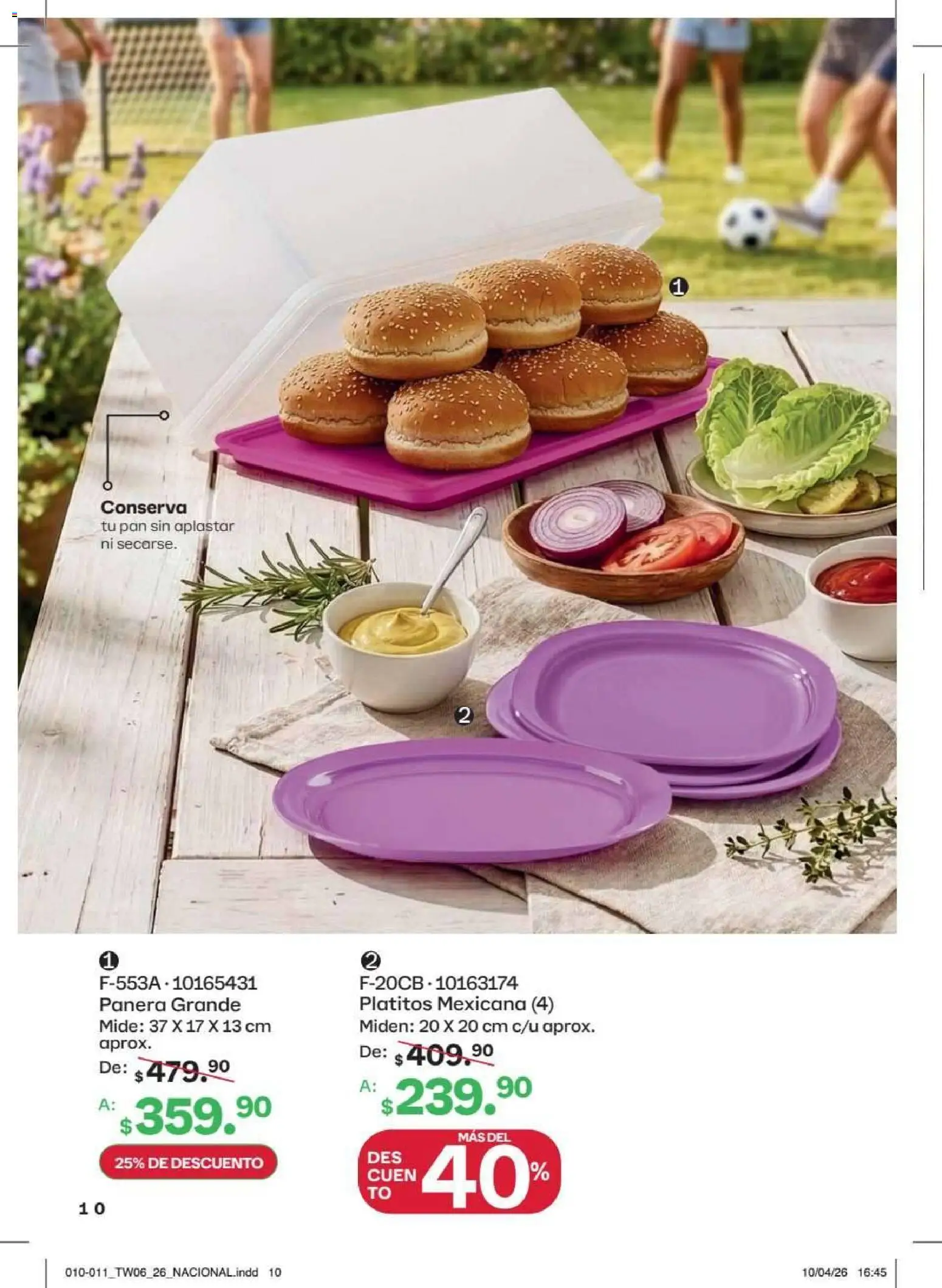 Nuevas ofertas de Tupperware válidas en toda la República Mexicana desde el 18/05/2026. ¡Encuentra las mejores ofertas en Tupperware catálogo! | Página: 10 | Productos: Panera, Pan