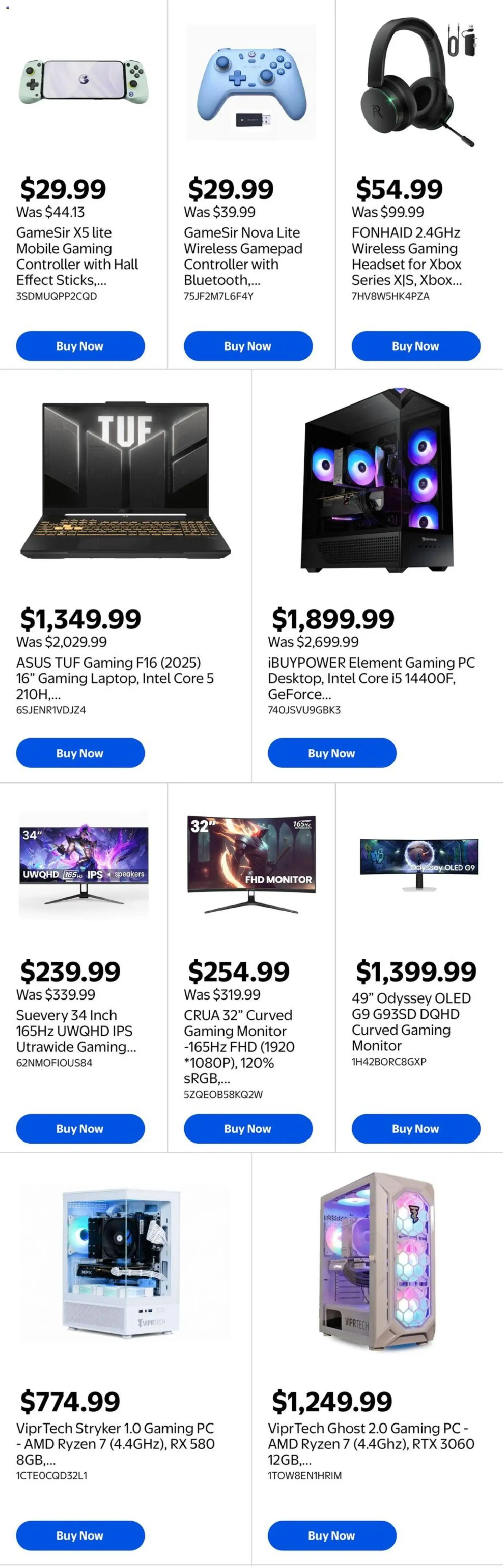 Walmart flyer valid from Oct 1, 2026 | Page: 5 | Products: Monitor, PC, Xbox, Laptop