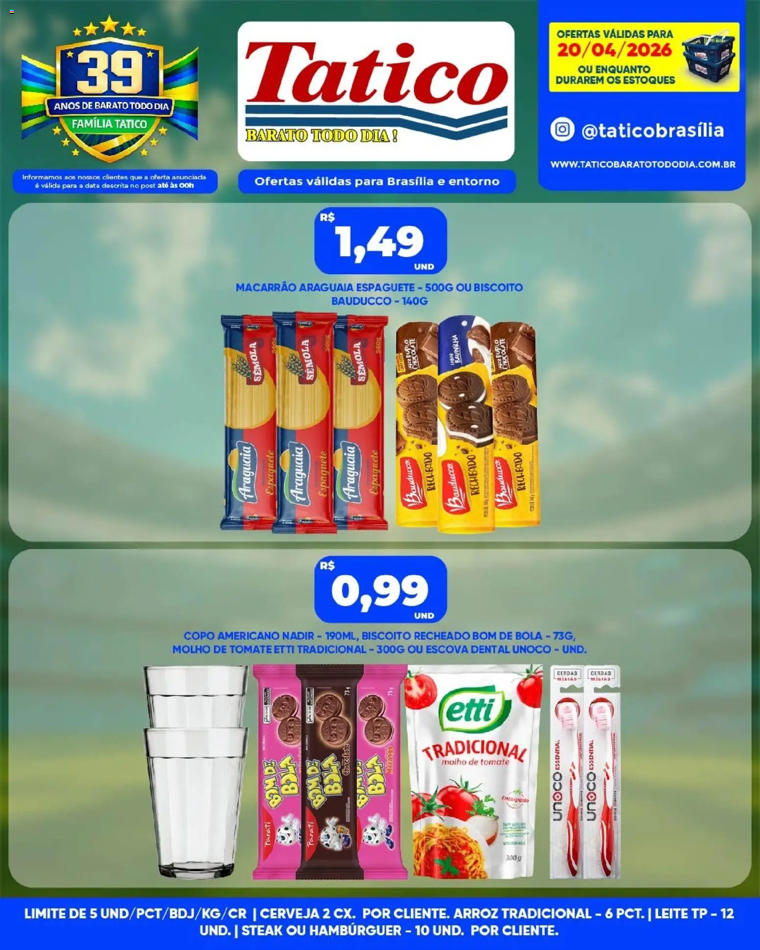 Tatico Folheto - válido de 21.04.2026 | Página: 22 | Produtos: Biscoito, Escova, Leite, Biscoito recheado