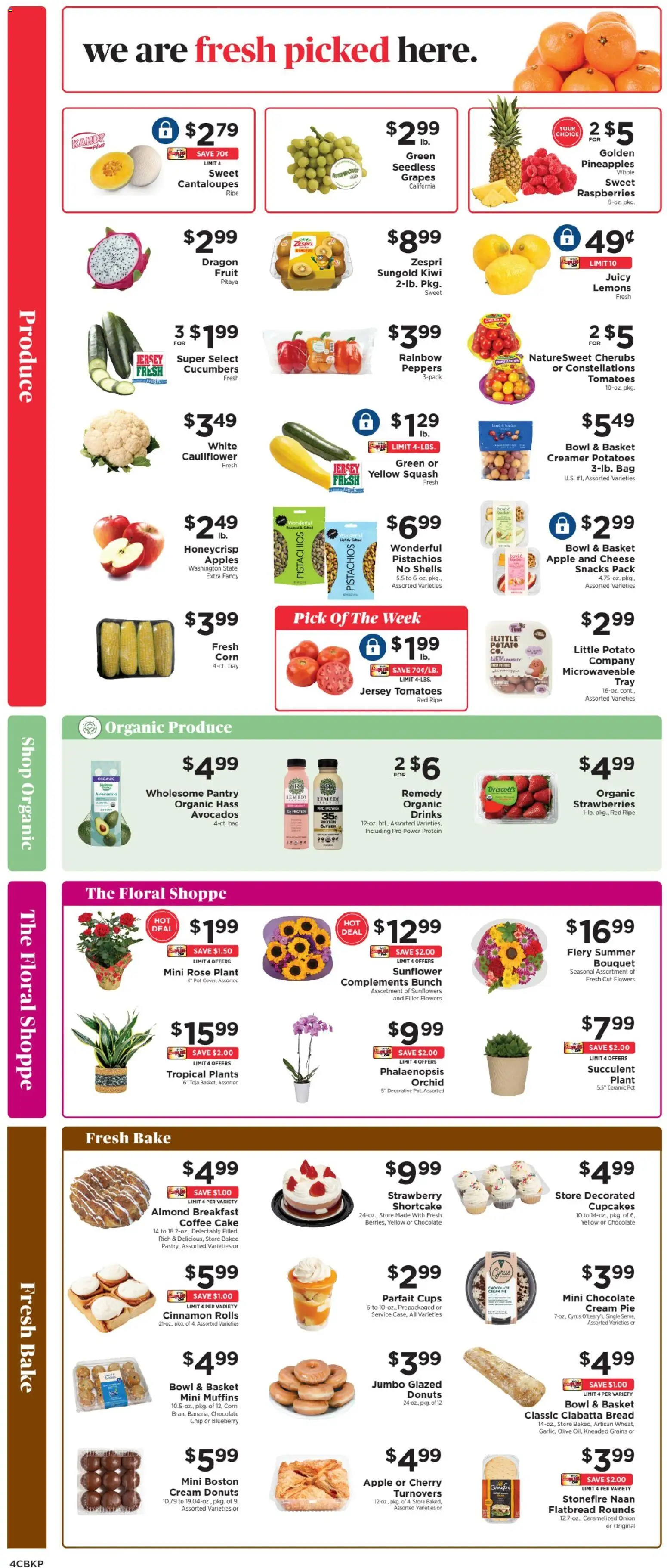 ShopRite Weekly Ad - valid from 08/02/2026 | Page: 6 | Products: Cucumbers, Fruit, Grapes, Snacks