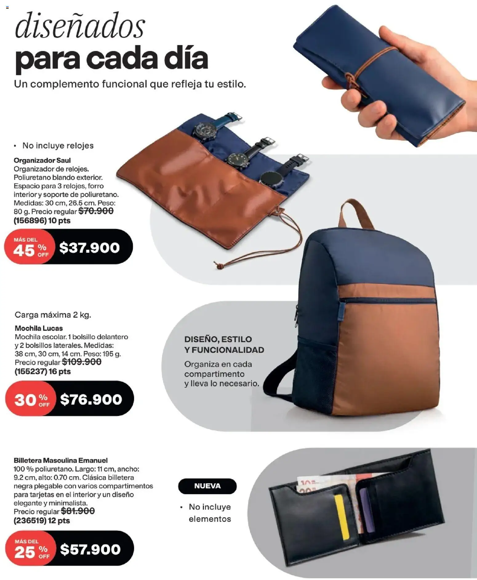 Avon revista - valida desde el 15/07/2026 | Página: 108 | Productos: Mochila, Billetera, Bolsillos, Organizador
