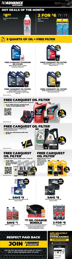 Preview of Advance Auto Parts weekly ads valid from 10/11/2026