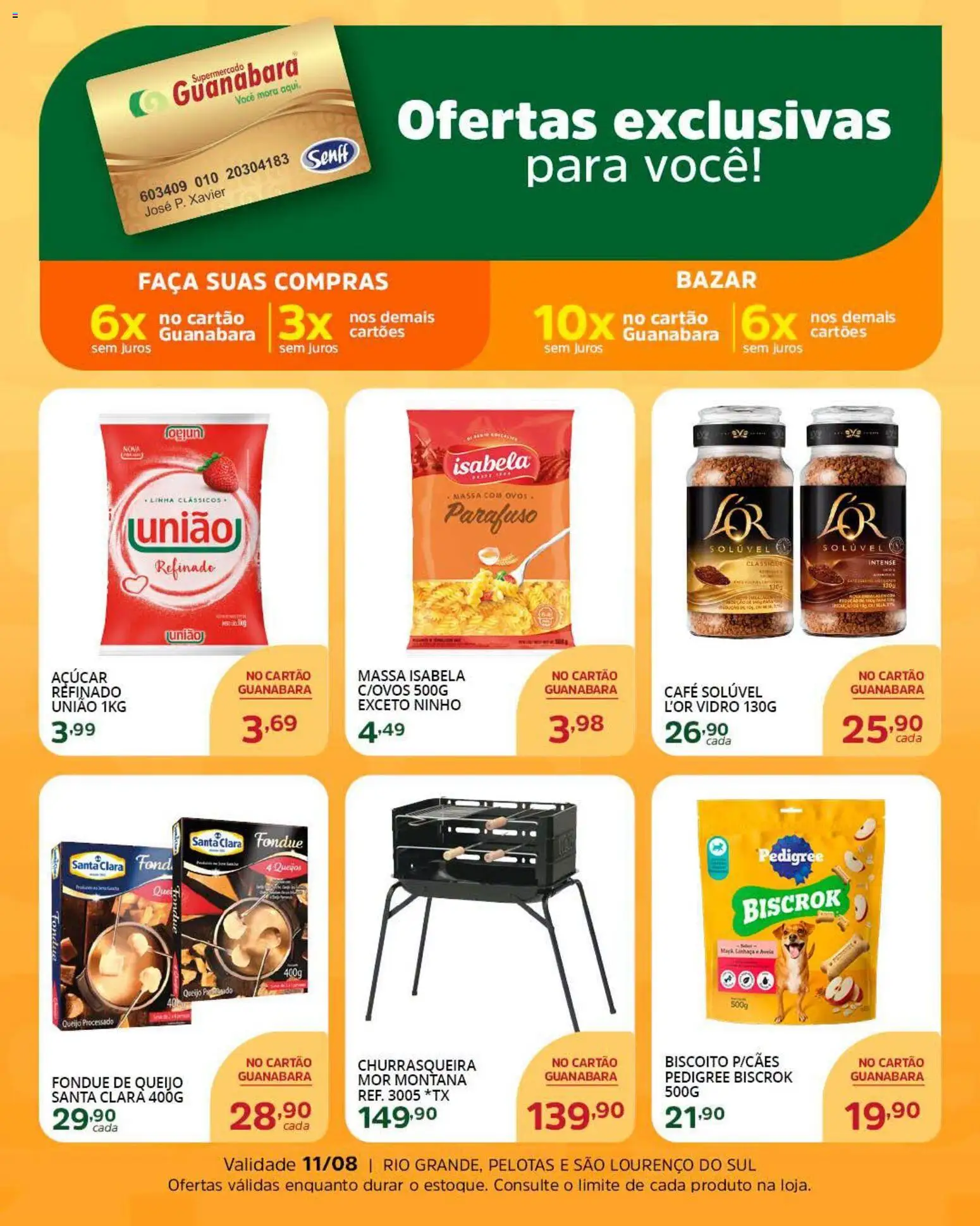 Supermercado Guanabara Folheto - válido de 30/07/2026 | Página: 1 | Produtos: Ovos, Café, Massa, Açúcar