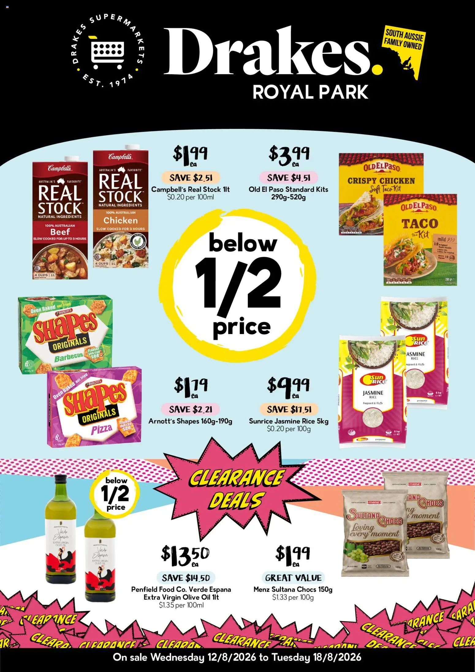 Drakes catalogue - valid from 12/08/2026 | Page: 1 | Products: Jasmine rice, Cups, Pizza, Rice