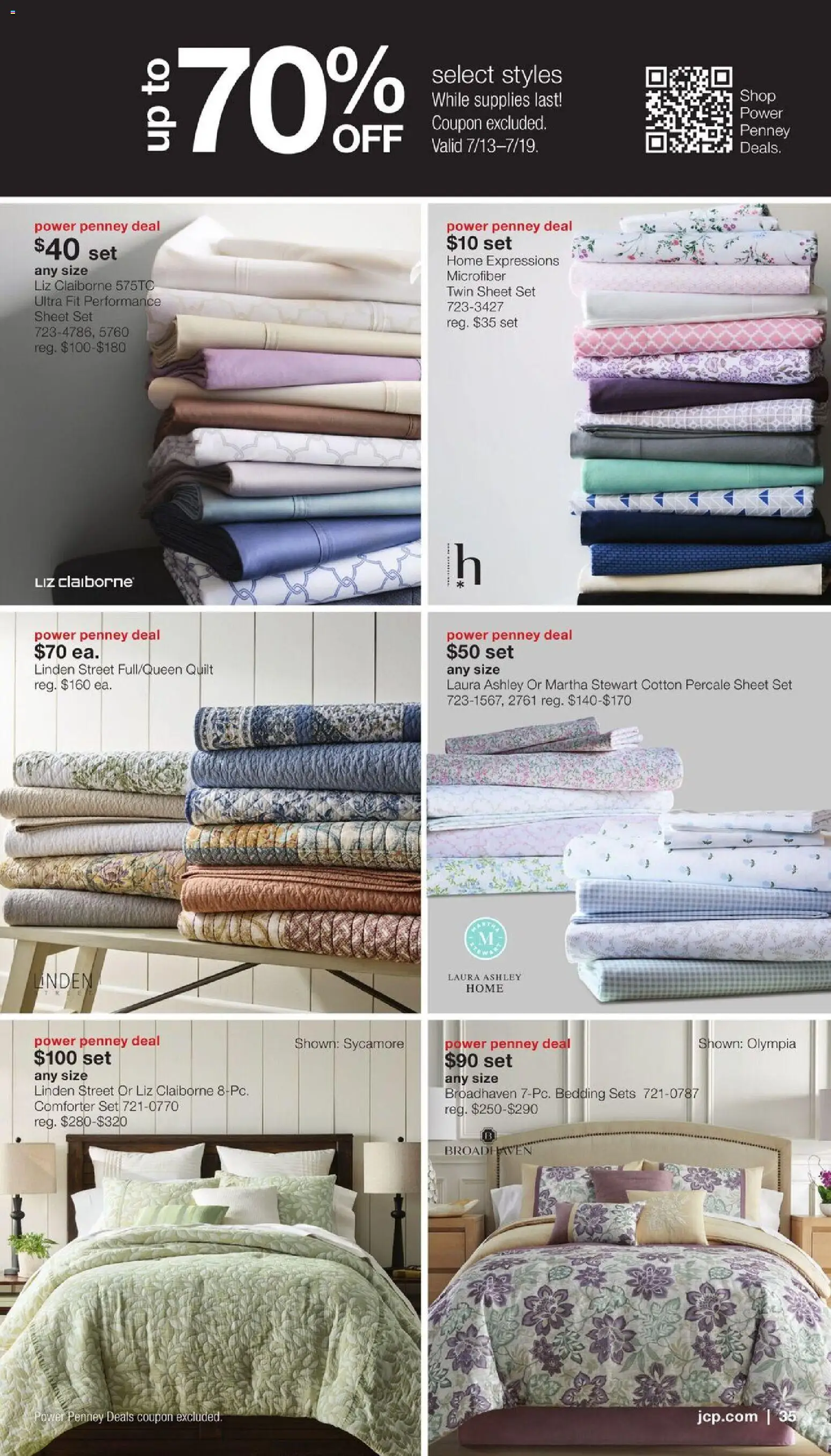JCPenney Semi-Annual Home Sale - valid from 07/13/2026 | Page: 34 | Products: Quilt, Comforter, Sheet