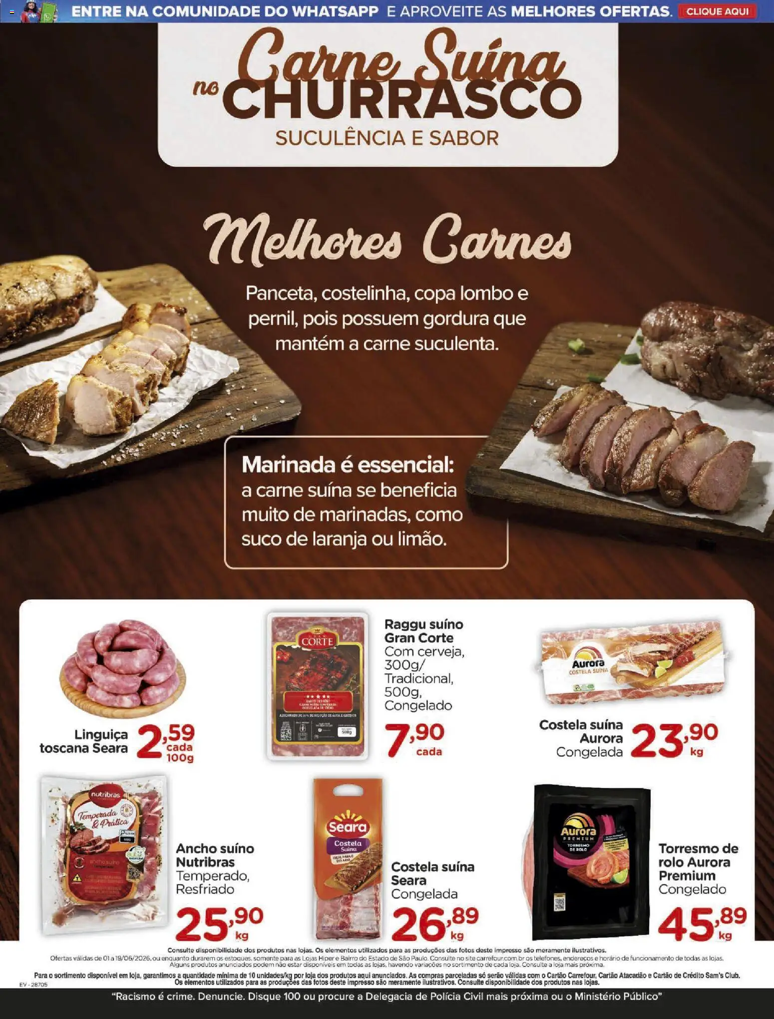 Carrefour Folheto - válido de 01.06.2026 | Página: 5 | Produtos: Linguiça, Suco, Copa, Bolo