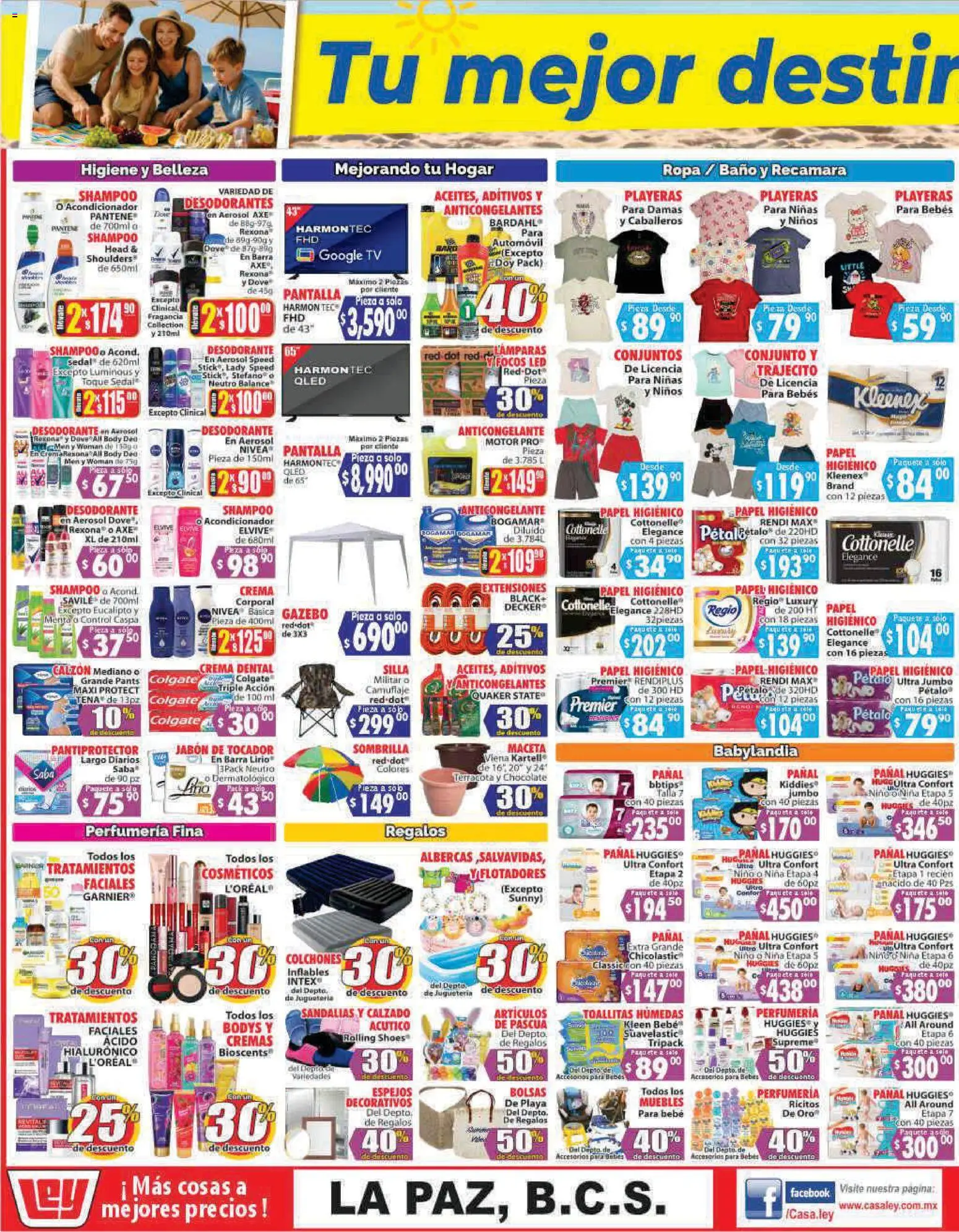 Nuevas ofertas de Casa Ley válidas en toda la República Mexicana desde el 09.04.2026. ¡Encuentra las mejores ofertas en Casa Ley folleto Autoservicio La Paz, BCS! | Página: 3 | Productos: Toallitas húmedas, Body, Gazebo, Jabón