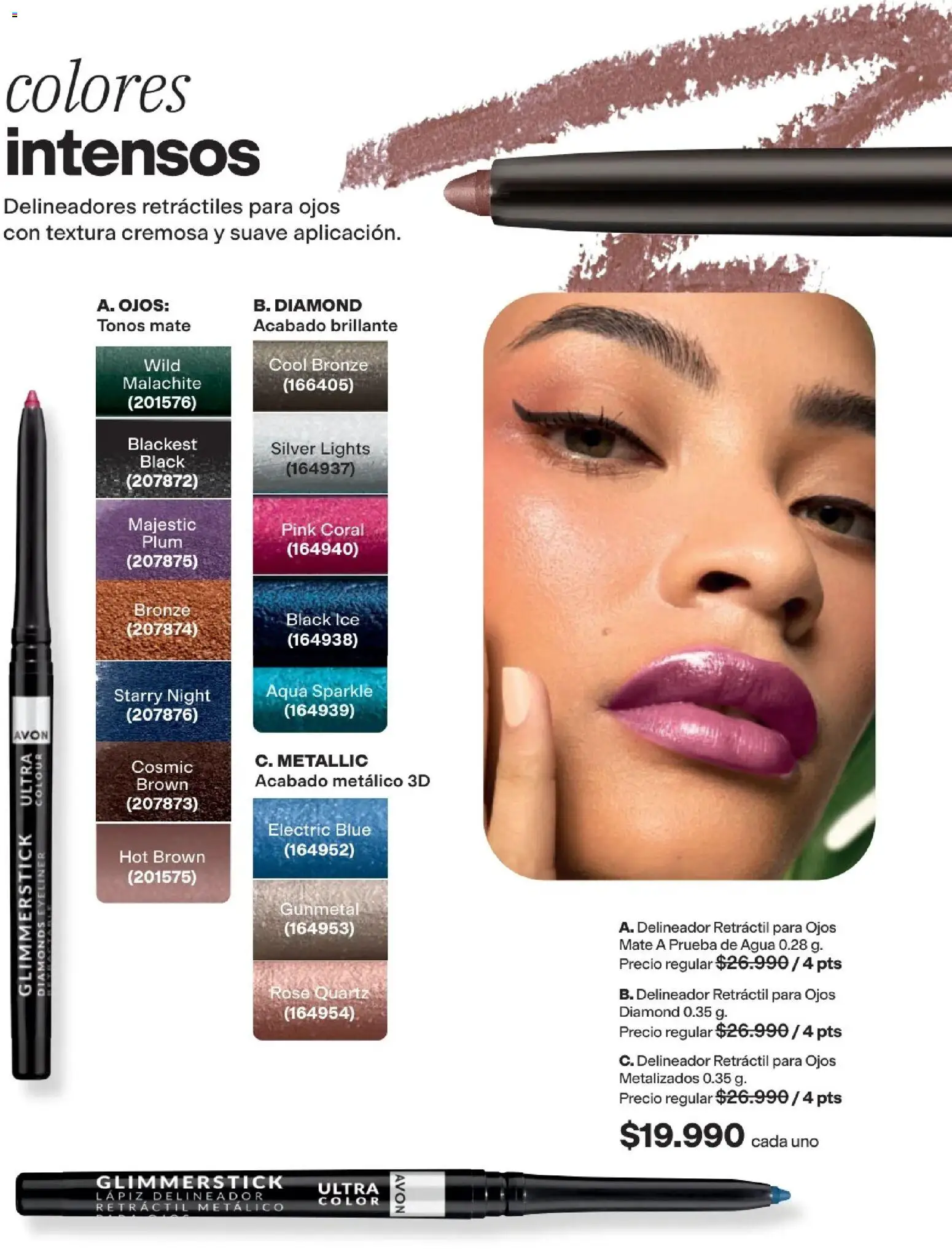Avon revista - valida desde el 15/07/2026 | Página: 28 | Productos: Agua, Delineador