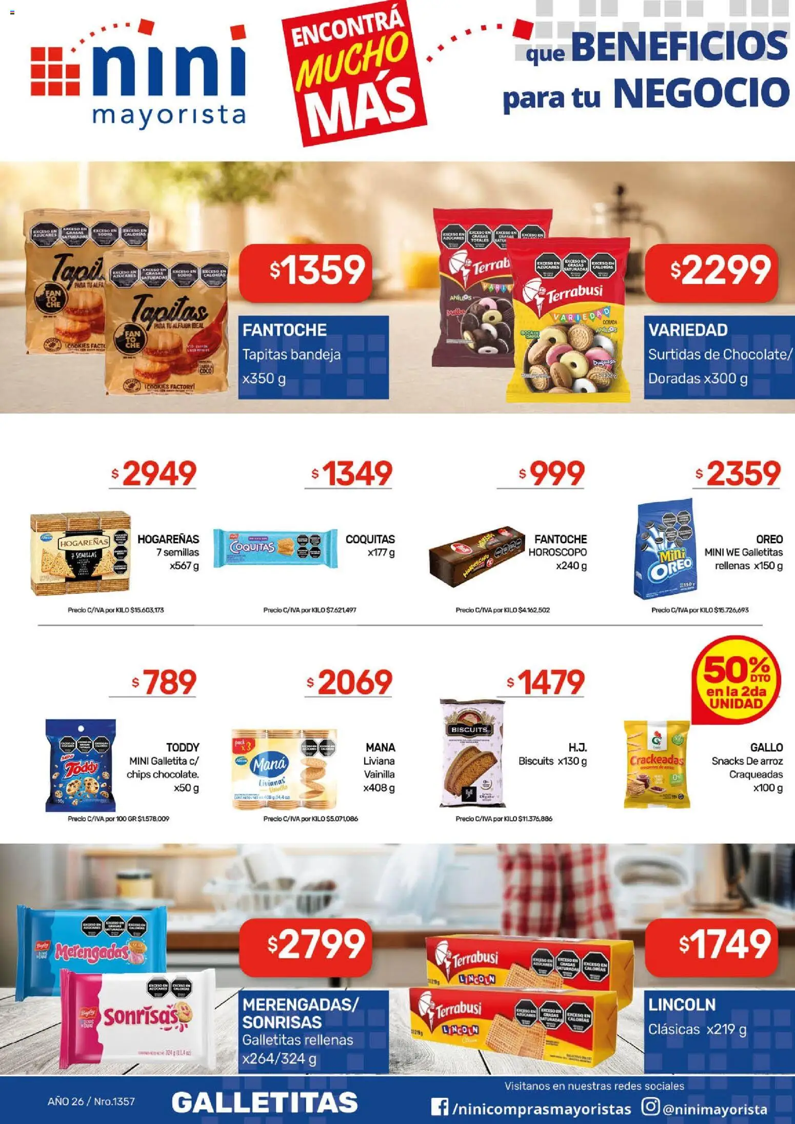 NINI Mayorista ofertas │ válido desde el 27.04.2026 | Página: 31 | Productos: Galletitas, Bandeja, Semillas, Arroz