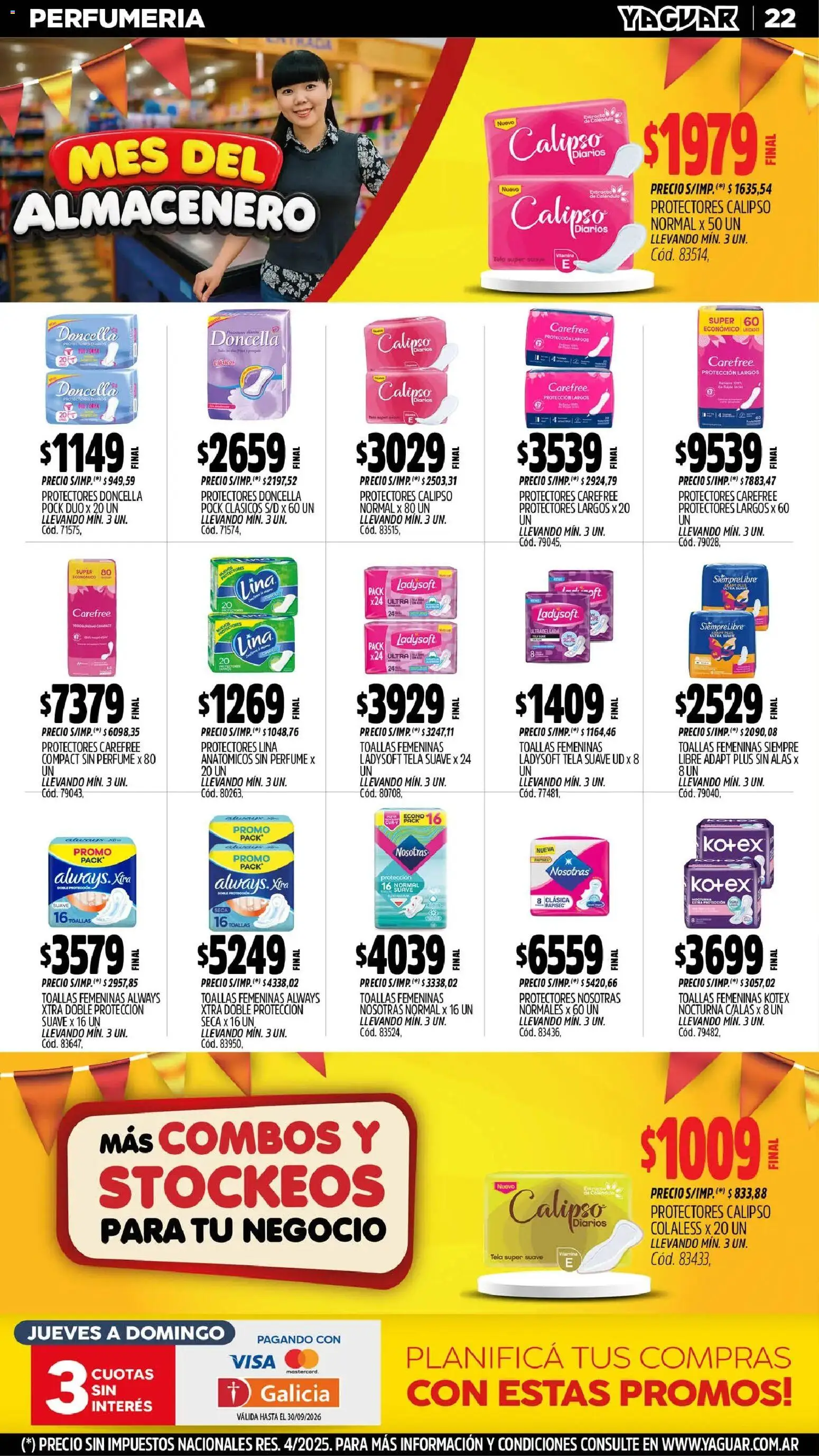 Yaguar - Oferta Semanal Trelew │ válido desde el 31/08/2026 | Página: 22 | Productos: Toallas, Perfume, Diarios, Huevos