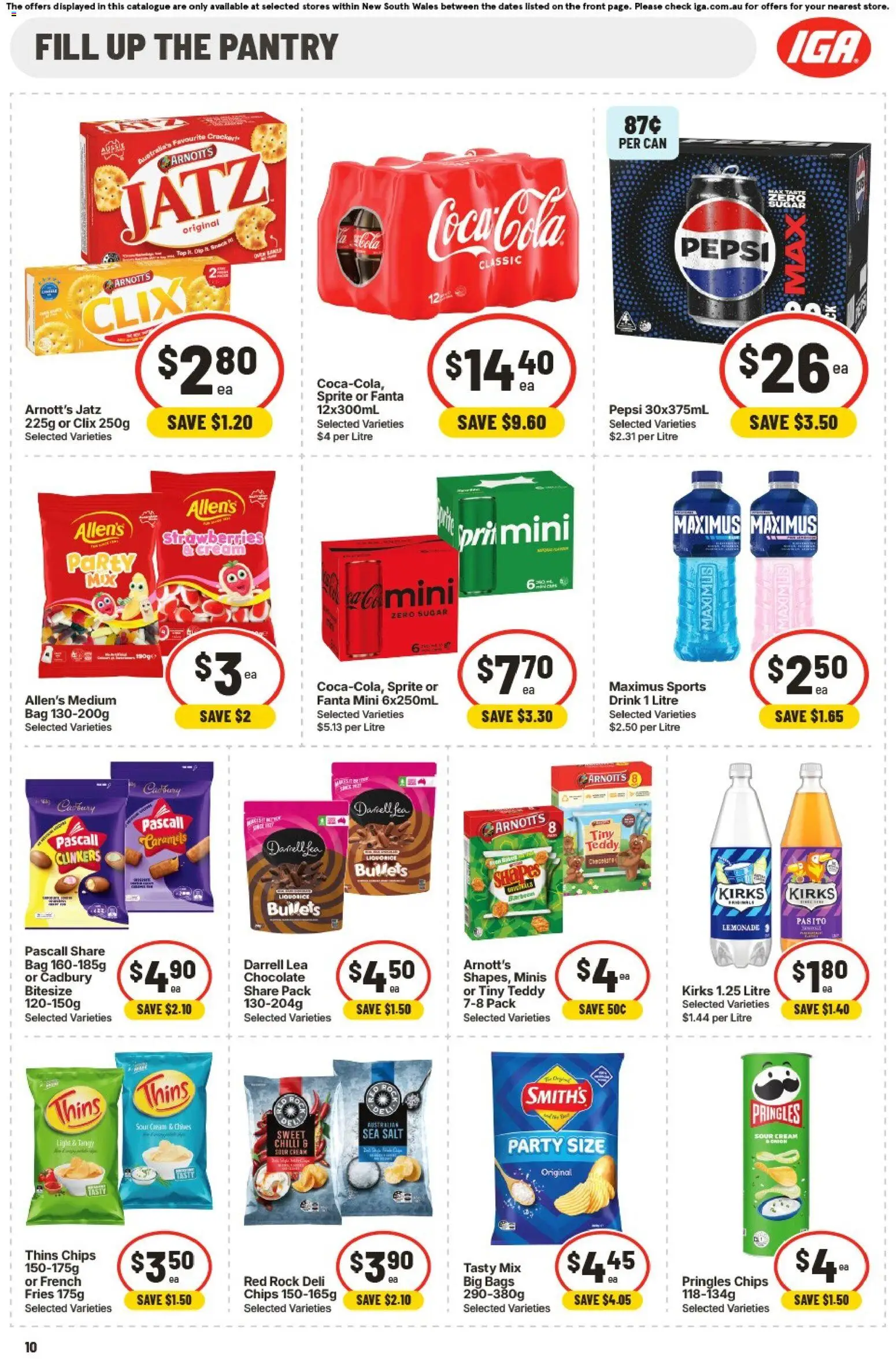 IGA catalogue - valid from 02/09/2026 | Page: 10 | Products: Chocolate, Pepsi, Chilli, Lemonade