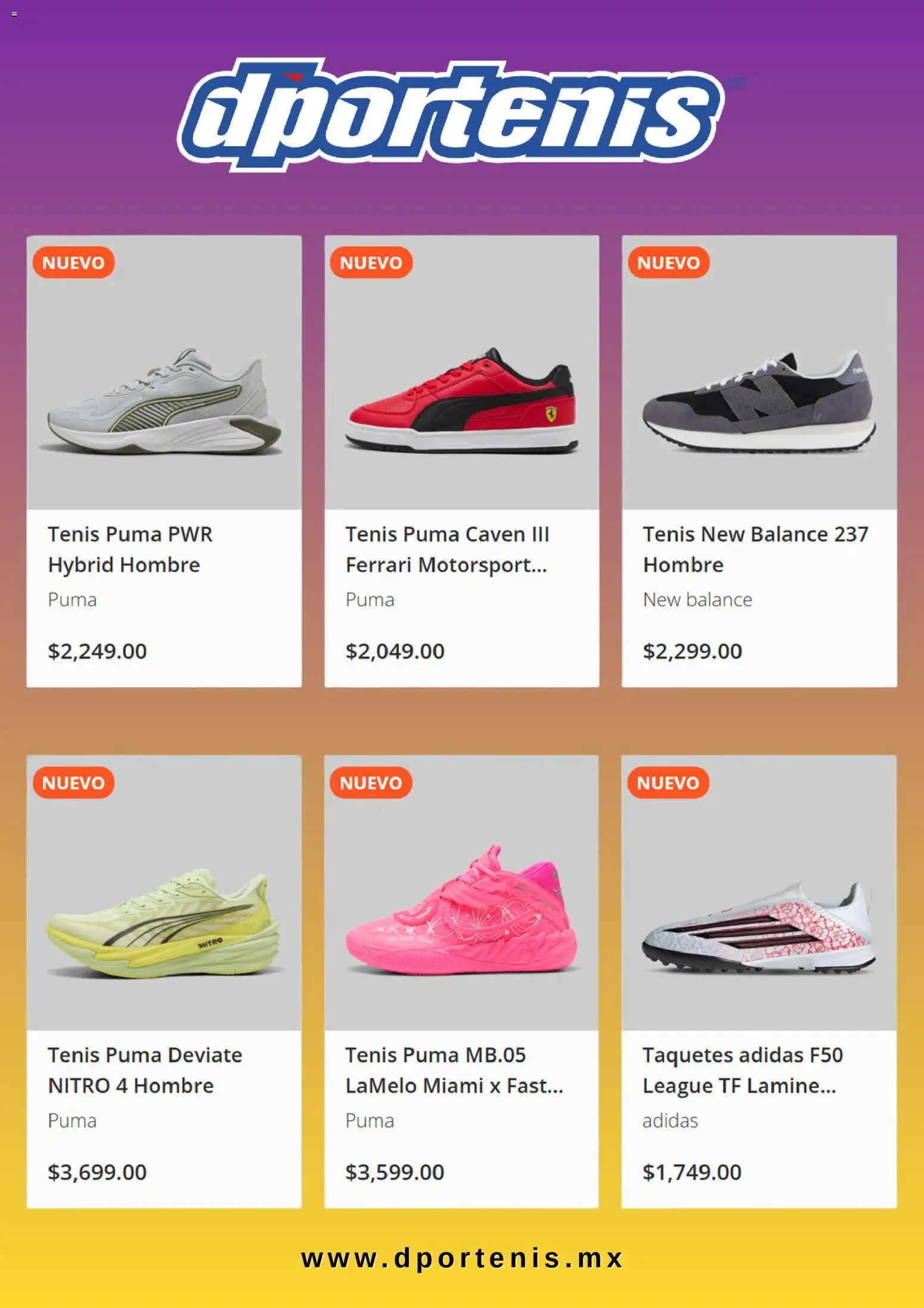 Nuevas ofertas de Dportenis válidas en toda la República Mexicana desde el 19.03.2026. ¡Encuentra las mejores ofertas en Dportenis catálogo! | Página: 2 | Productos: Tenis