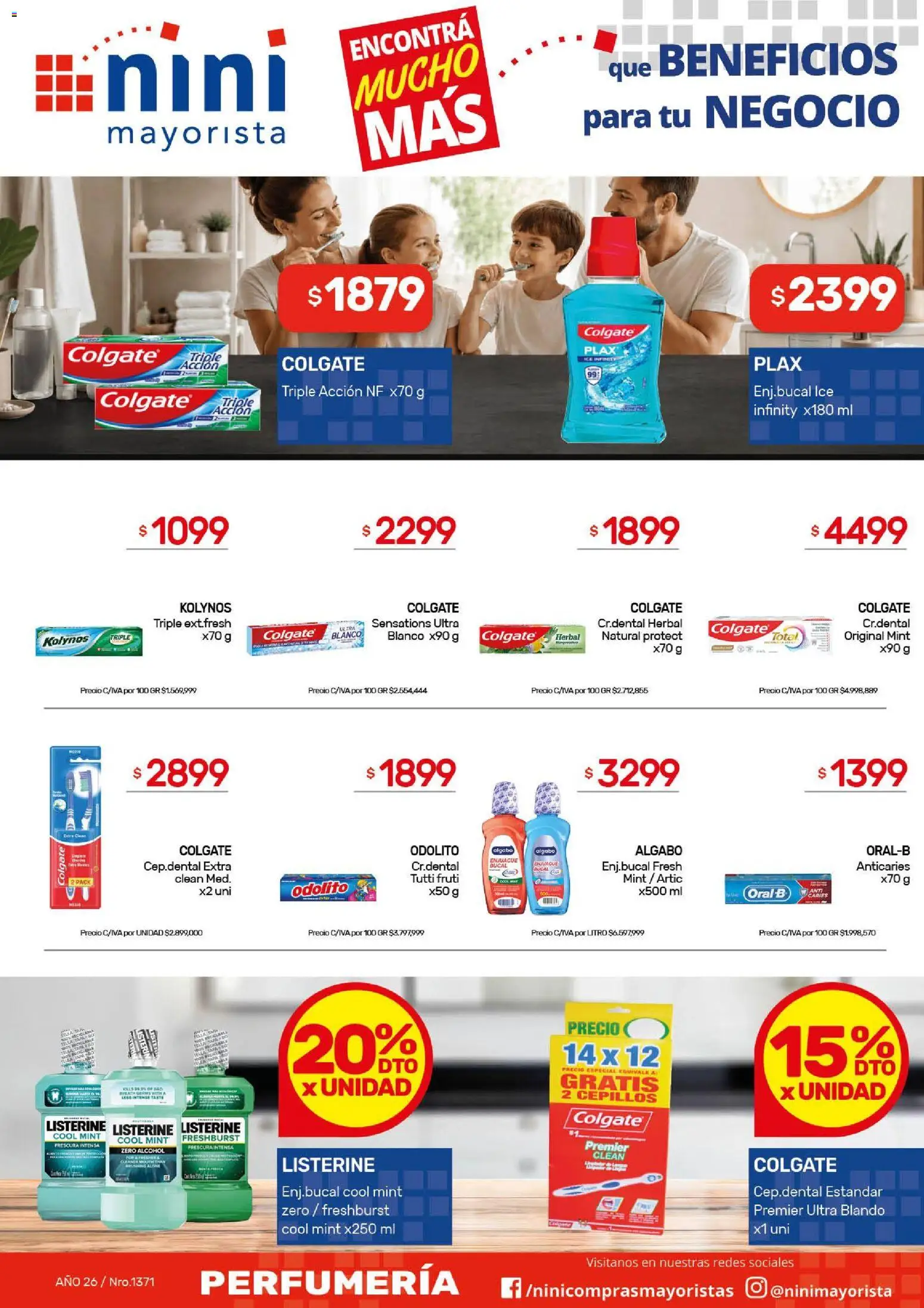 NINI Mayorista ofertas │ válido desde el 03/08/2026 | Página: 3 | Productos: Listerine, Enjuague bucal, Alcohol