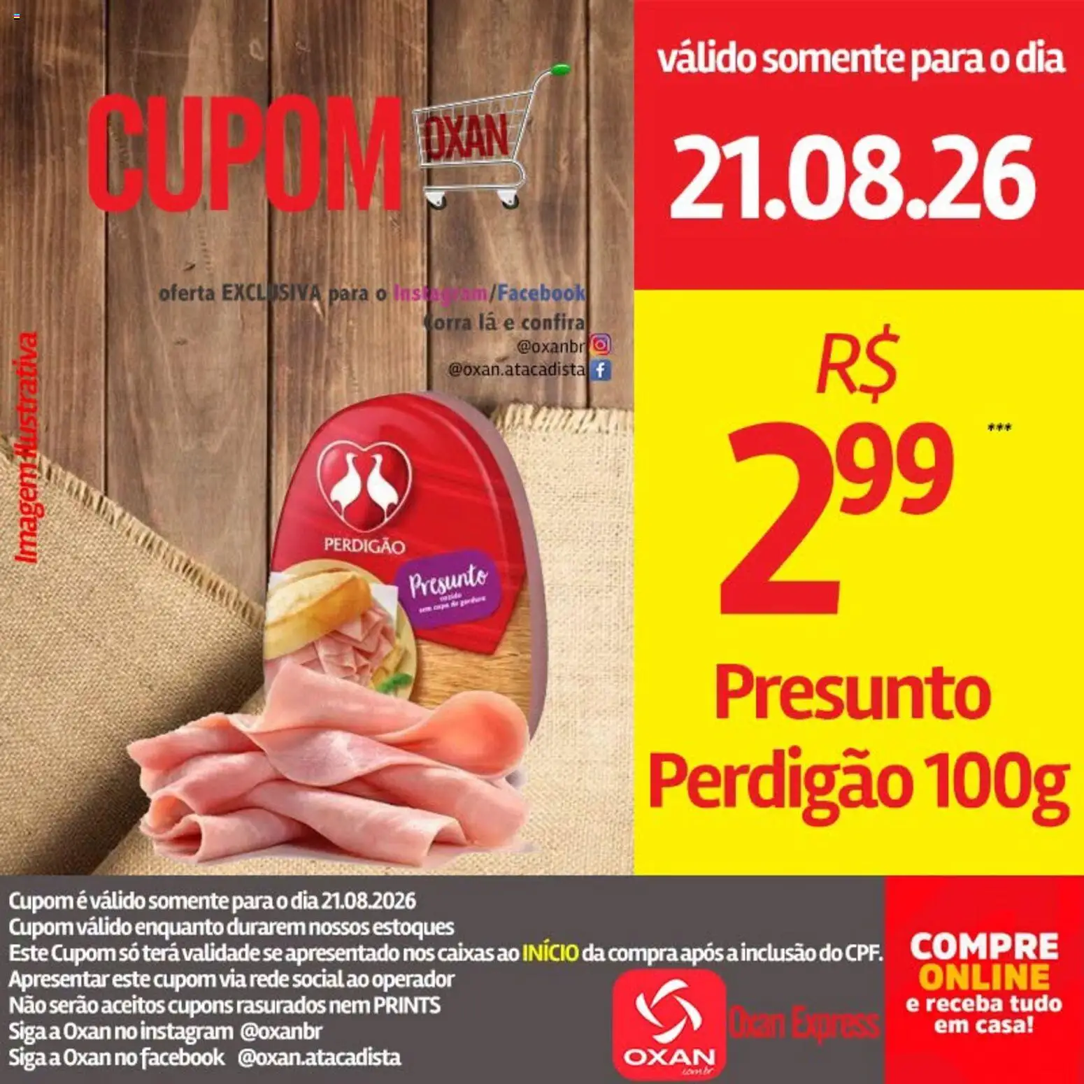 Oxan Atacadista Folheto - válido de 21/08/2026 | Página: 5 | Produtos: Presunto