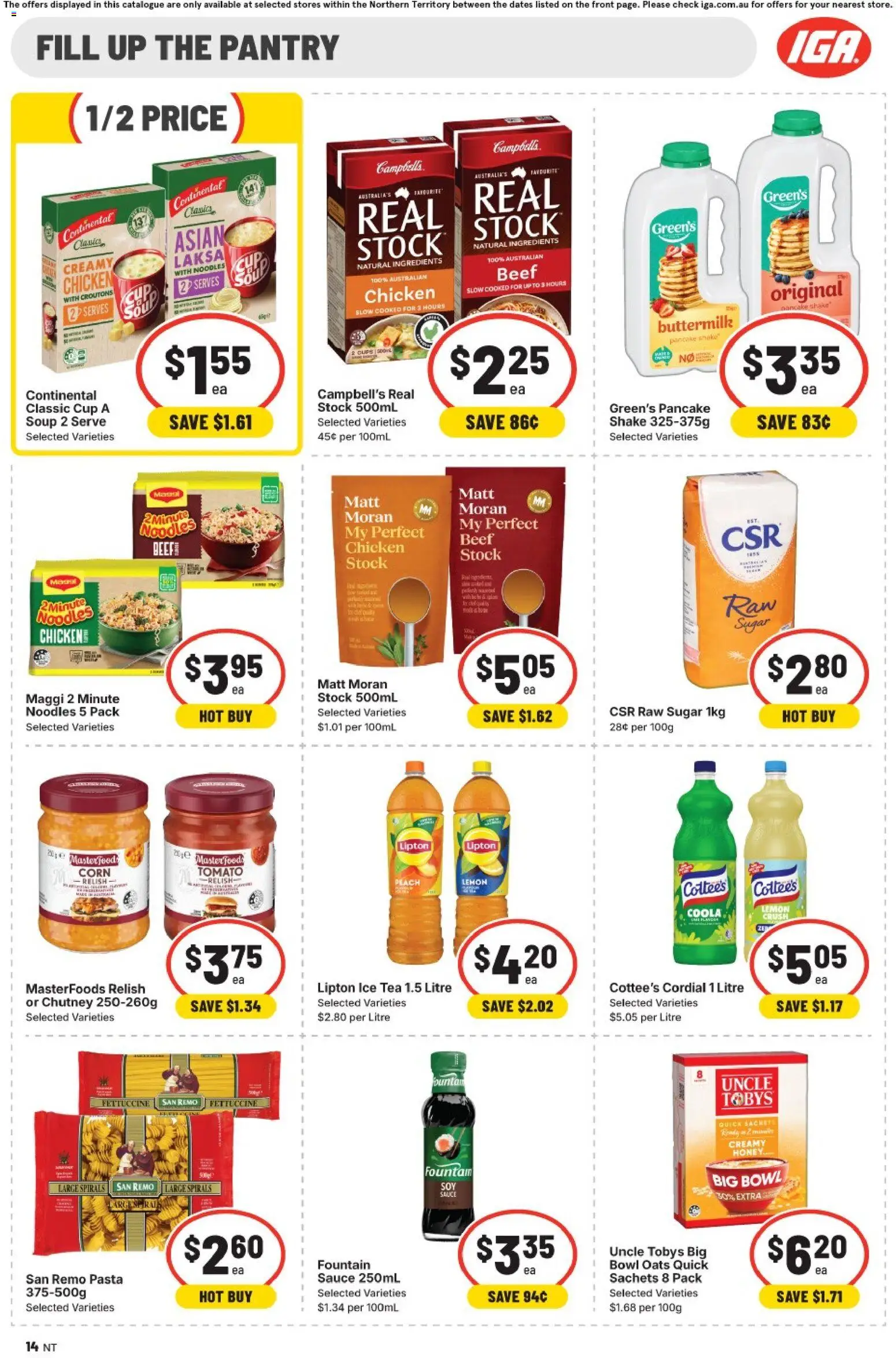 IGA catalogue - valid from 08/07/2026 | Page: 10 | Products: Noodles, Beef, Fountain, Lemon