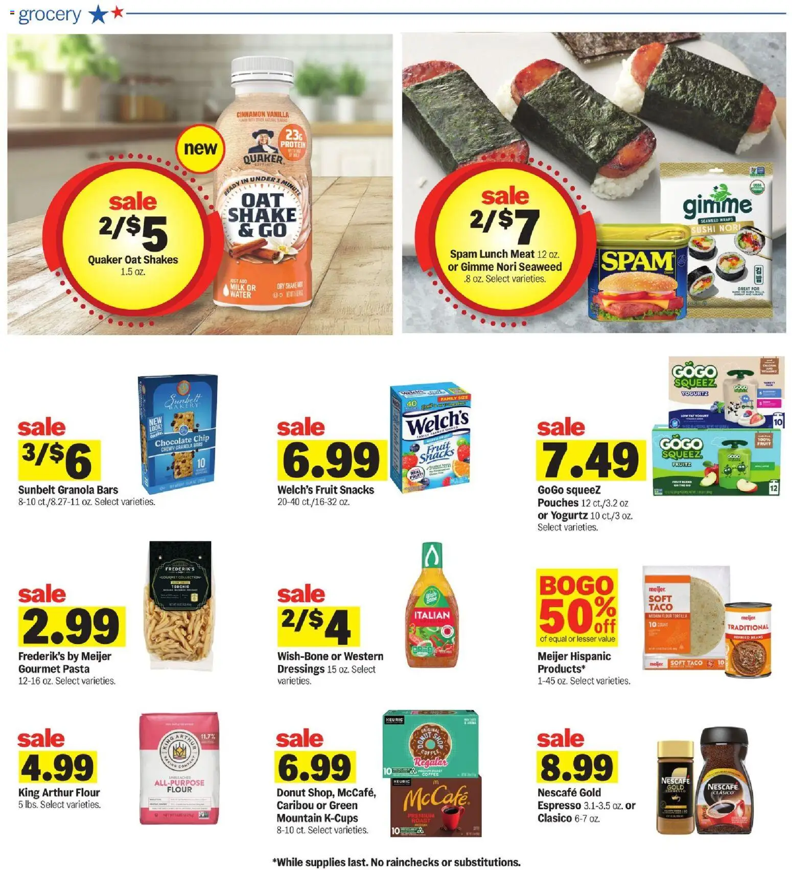 Meijer Weekly Ad - MI - valid from 07/29/2026 | Page: 17 | Products: Coffee, Chocolate, Pasta, Chocolate Chip