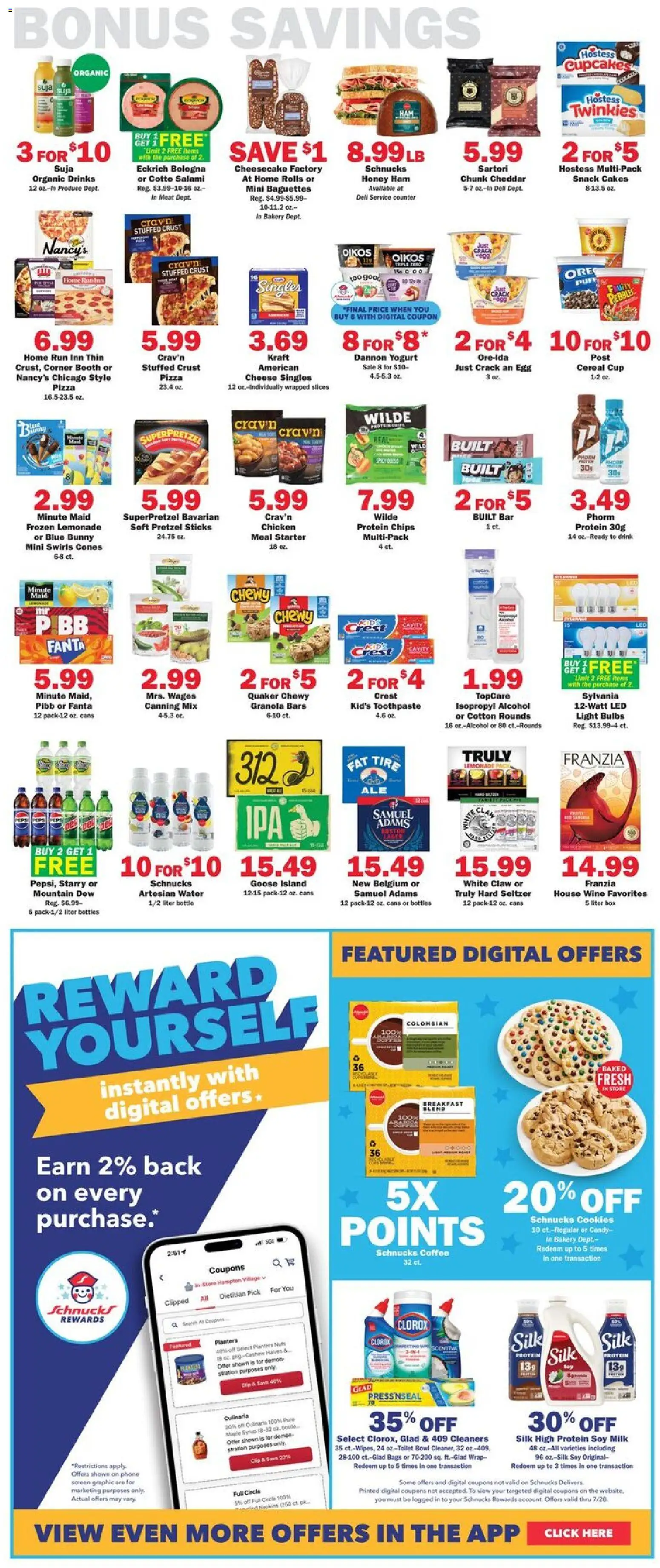 Schnucks Weekly Ad - valid from 07/22/2026 | Page: 5 | Products: Box, Salami, Pizza, Chips