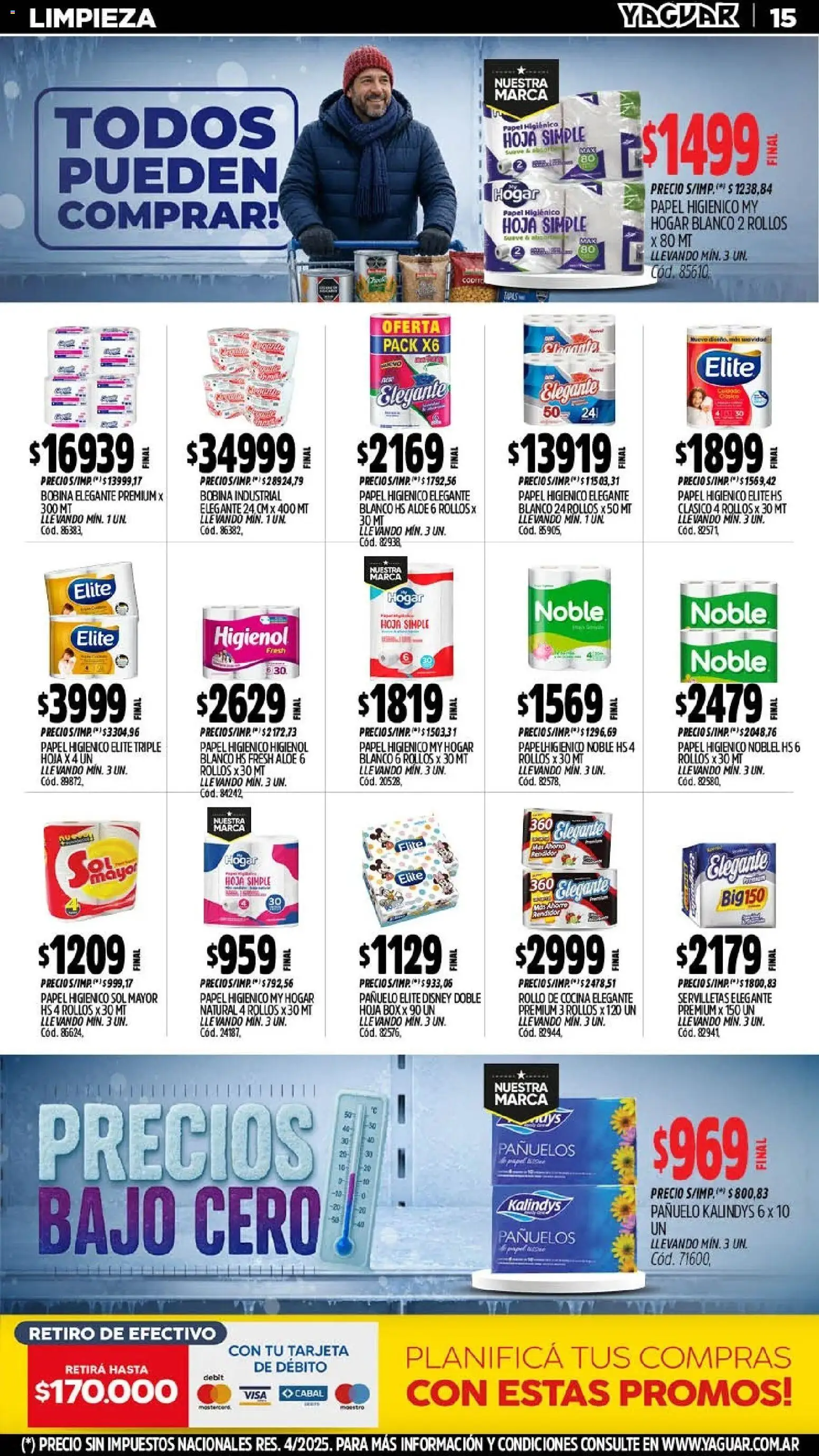 Yaguar - Oferta Semanal Misiones │ válido desde el 20/07/2026 | Página: 14 | Productos: Papel higiénico, Pañuelo, Cocina, Servilletas