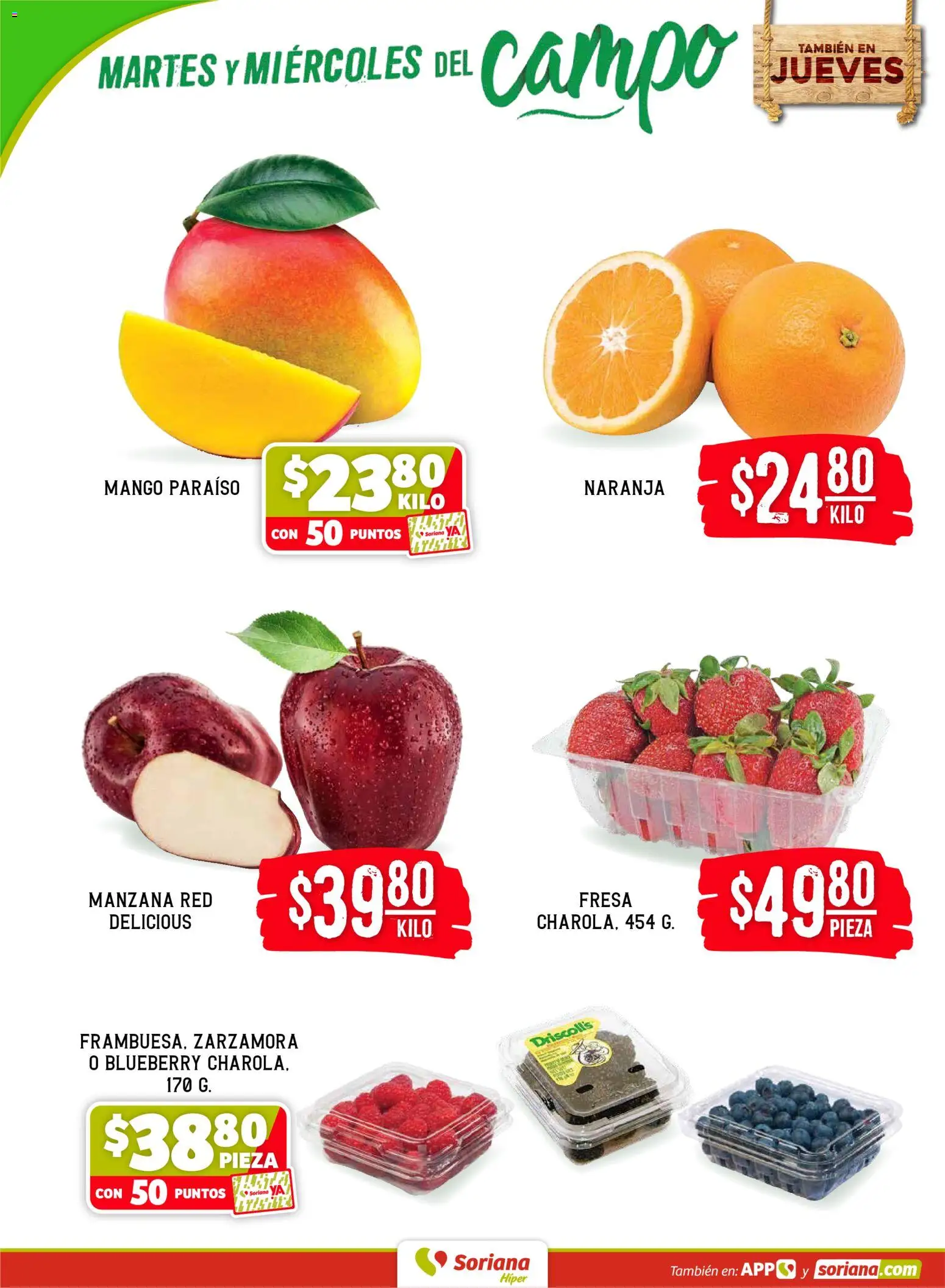 Nuevas ofertas de Soriana válidas en toda la República Mexicana desde el 05.05.2026. ¡Encuentra las mejores ofertas en Soriana Martes y Miércoles del Campo Híper: Tijuana, Mexicali, Ensenada, San Luis Río Colorado y Tecate! | Página: 2 | Productos: Fresa, Manzana, Mango