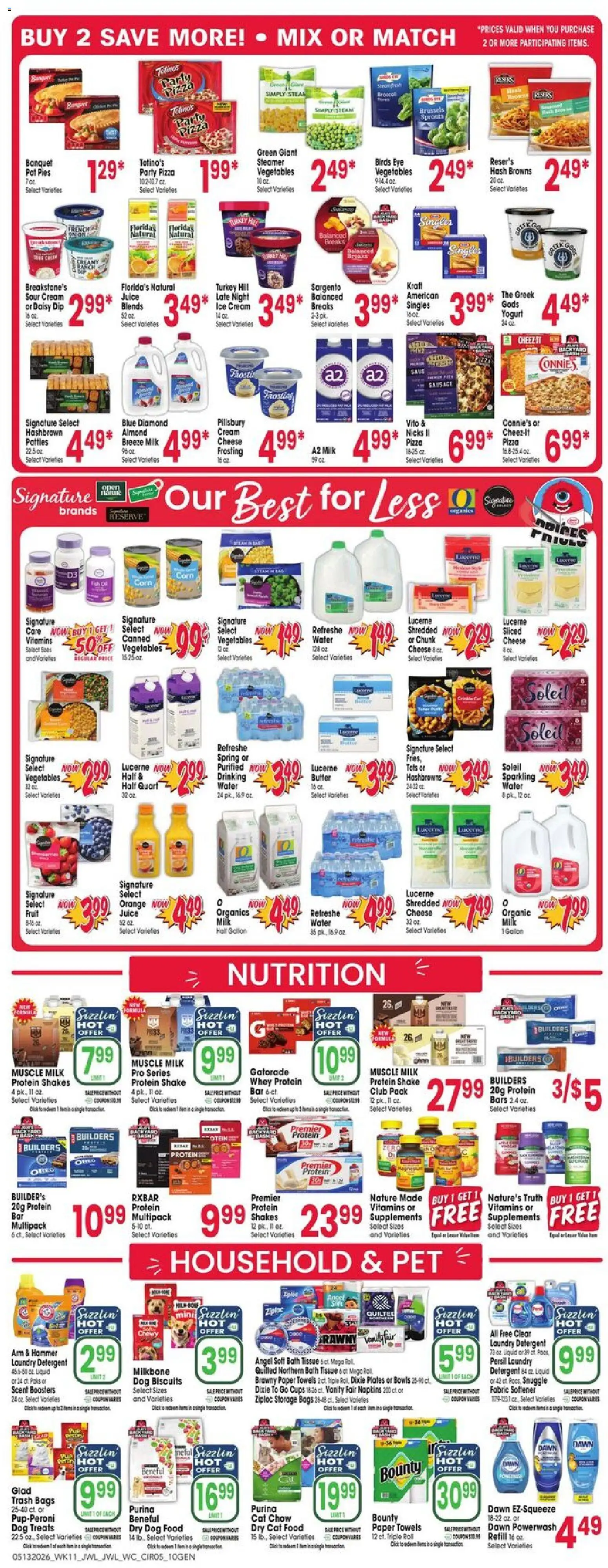 Jewel Osco Weekly Ad - IN - valid from 13.05.2026 | Page: 5 | Products: Dog Treats, Pizza, Sour cream, Ice cream