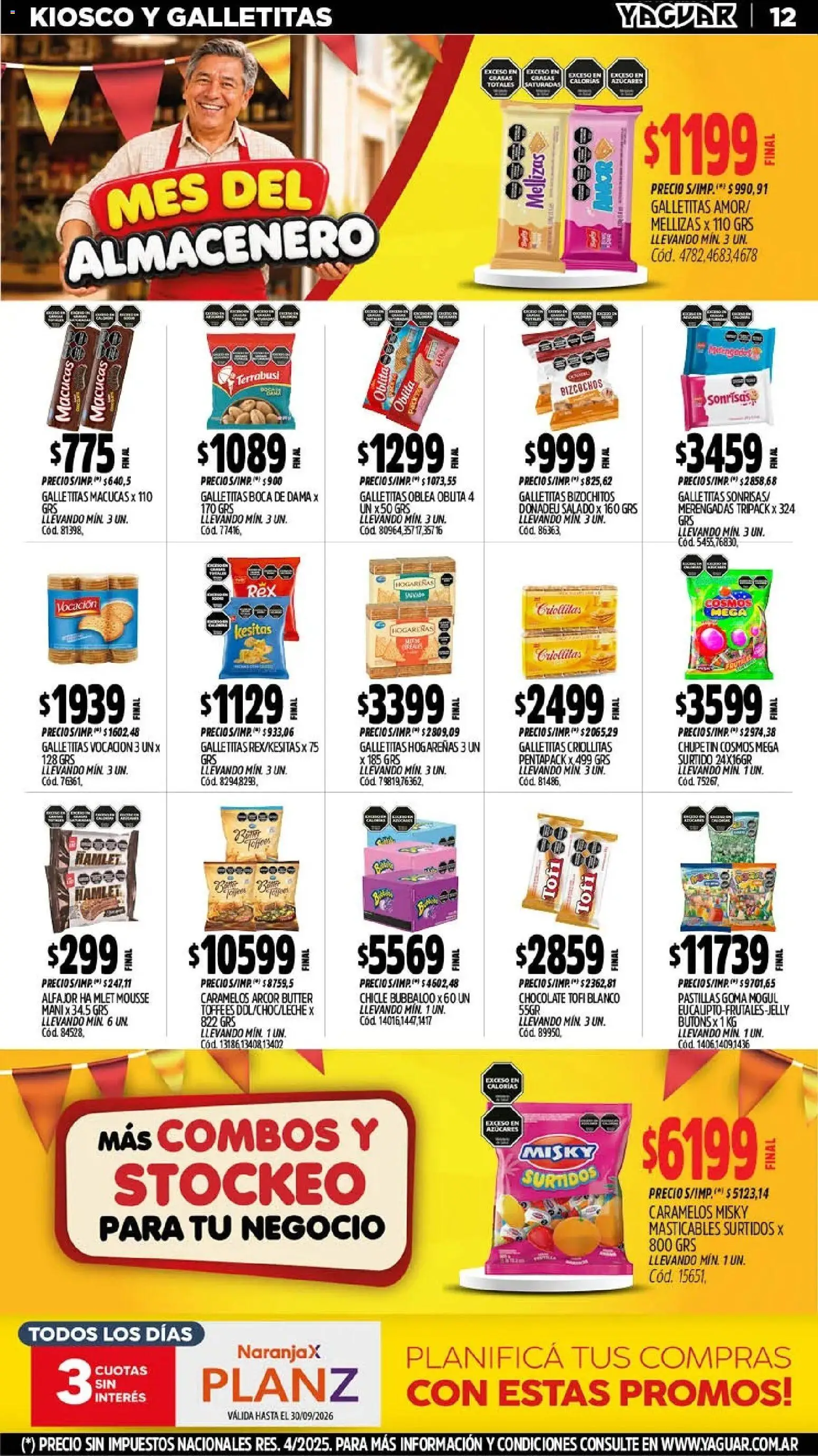 Yaguar - Oferta Semanal Santa Fé │ válido desde el 28/09/2026 | Página: 13 | Productos: Mousse, Chocolate, Chicle, Alfajor