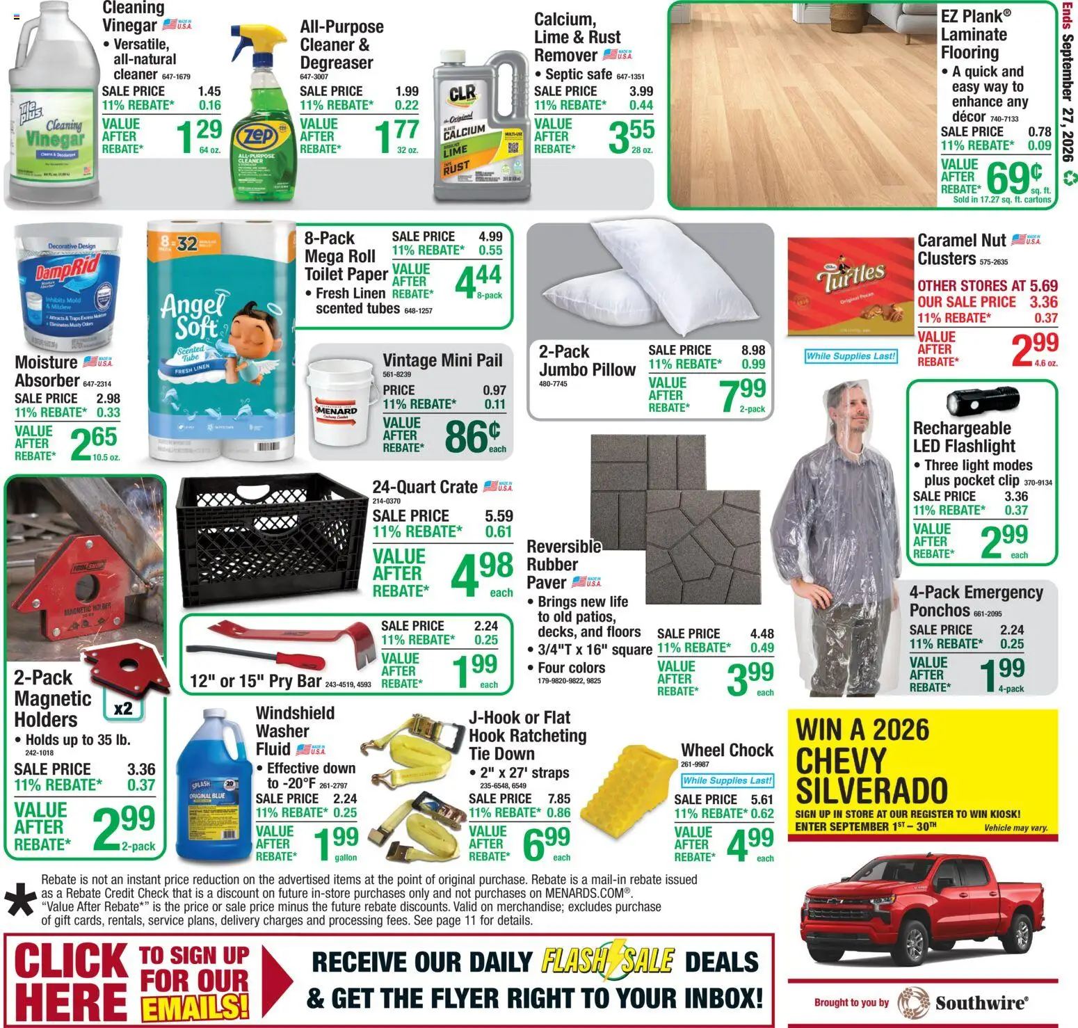 Menards Weekly Ad - valid from 09/17/2026 | Page: 18 | Products: Safe, Toilet paper, Windshield, Washer