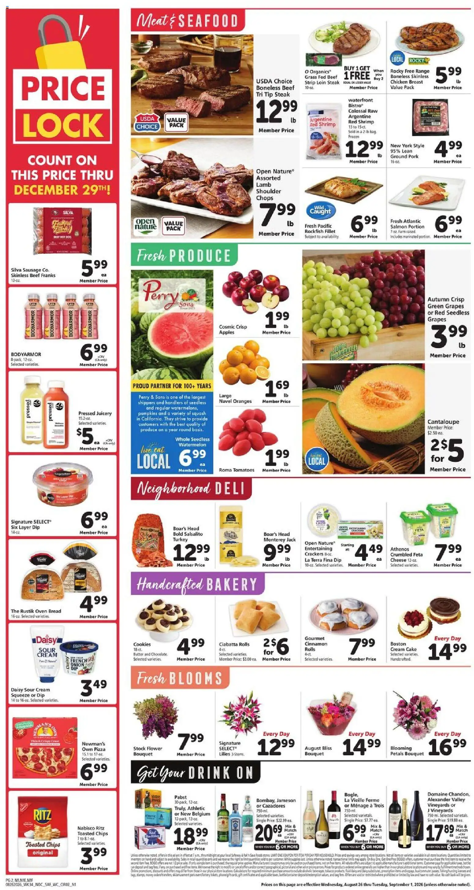 Safeway Weekly Ad - valid from 08/26/2026 | Page: 4 | Products: Jameson, Turkey, Pizza, Apples