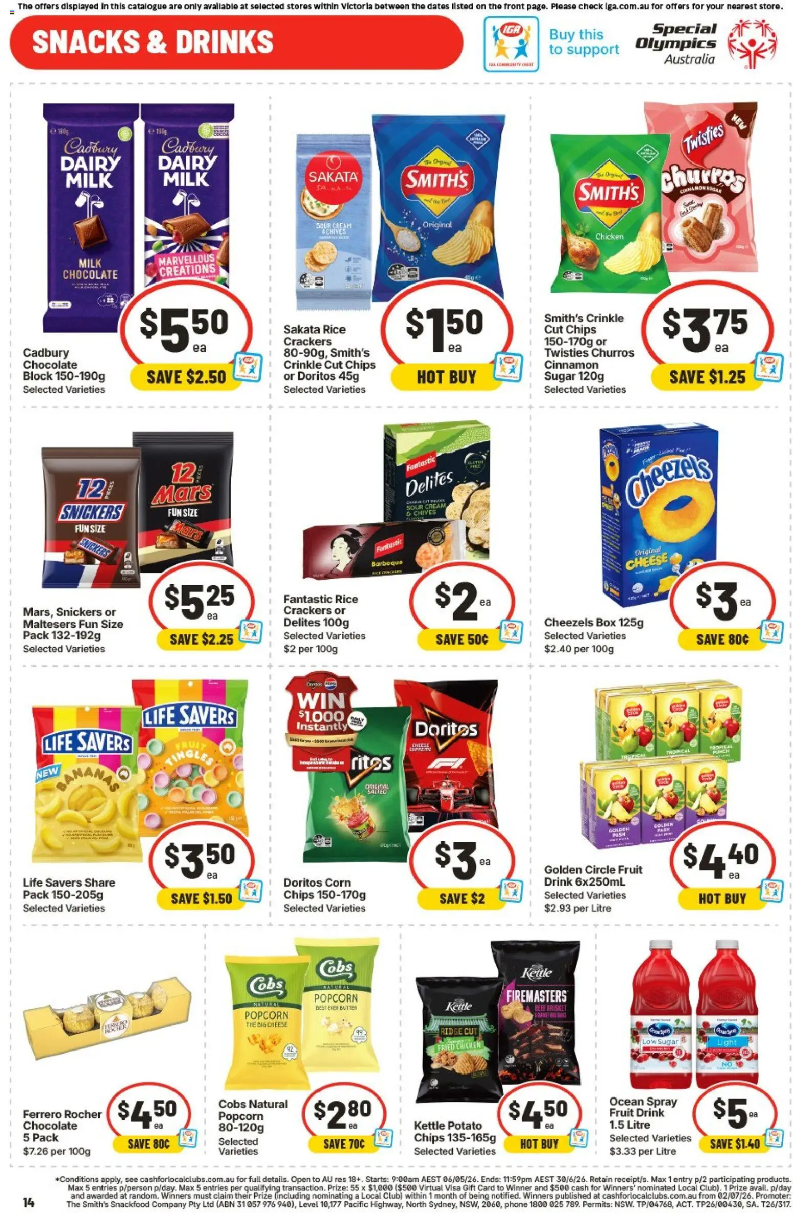 IGA catalogue - valid from 06.05.2026 | Page: 12 | Products: Milk, Butter, Chocolate, Sour cream