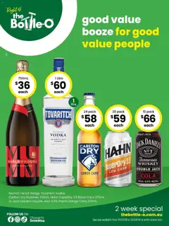 Preview of The Bottle-O - Good Value Booze, For Good Value People. 20/07 - valid from 20/07/2026