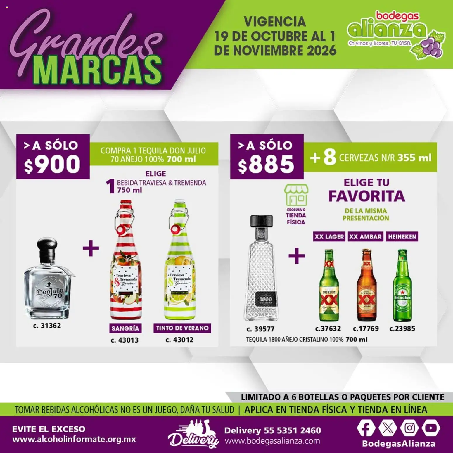 Nuevas ofertas de Bodegas Alianza válidas en toda la República Mexicana desde el 19/10/2026. ¡Encuentra las mejores ofertas en Bodegas Alianza catálogo Grandes Marcas! | Página: 9