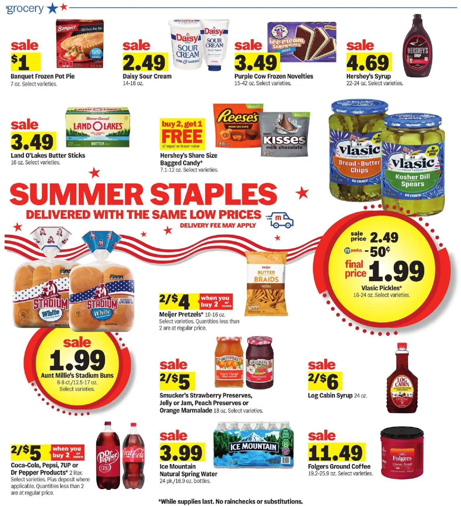 Meijer Weekly Ad - valid from 07/01/2026 | Page: 3 | Products: Milk, Coffee, Peach, Dill