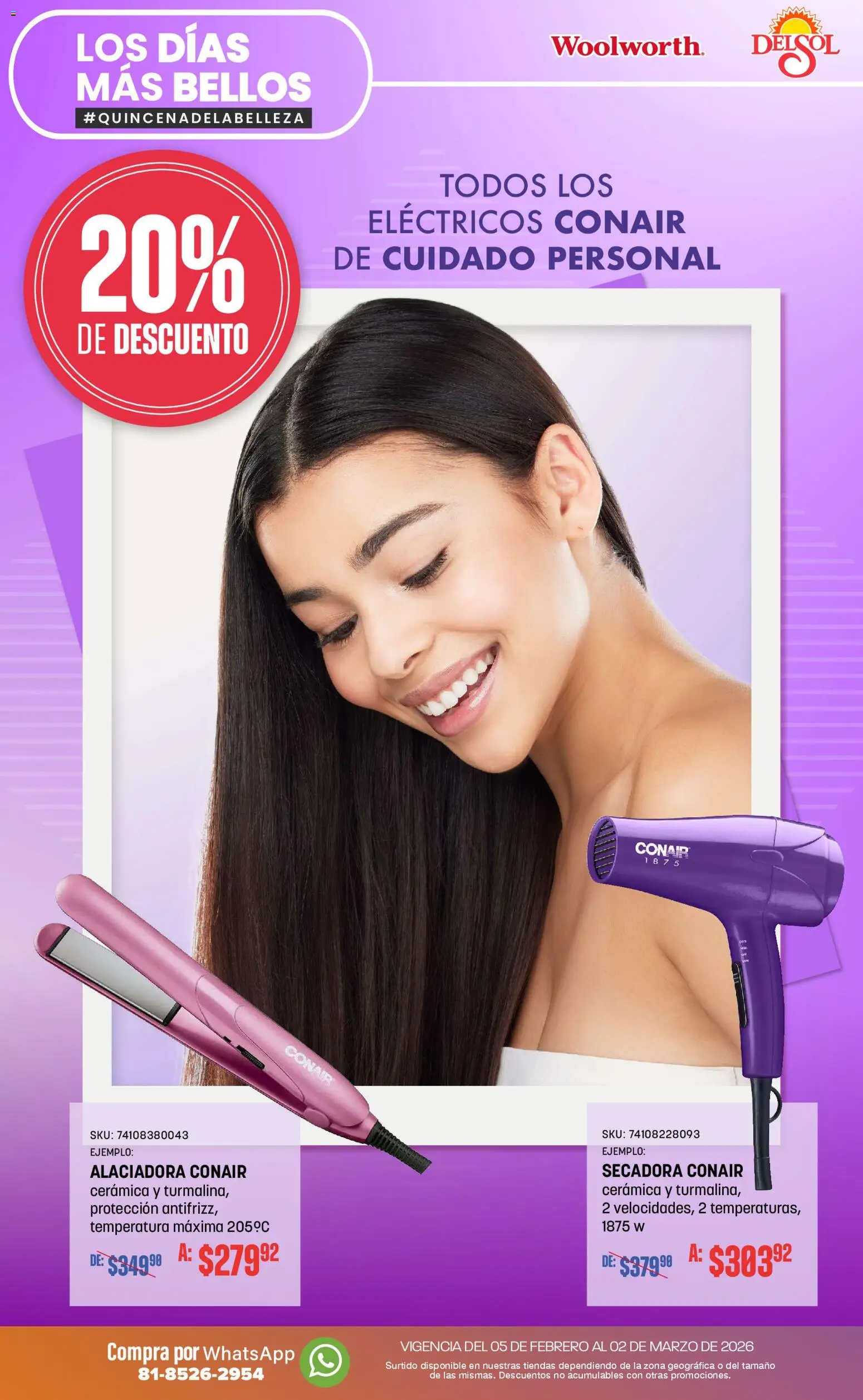 Nuevas ofertas de Del Sol y Woolworth válidas en toda la República Mexicana desde el 05/02/2026. ¡Encuentra las mejores ofertas en Del Sol y Woolworth catálogo! | Página: 30 | Productos: Secadora