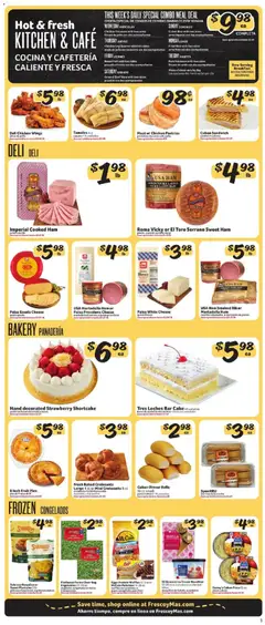Preview of Fresco y Más weekly ads valid from 20.05.2026 | Page: 3 | Products: Bakery, Cheese, Ham, Pizza