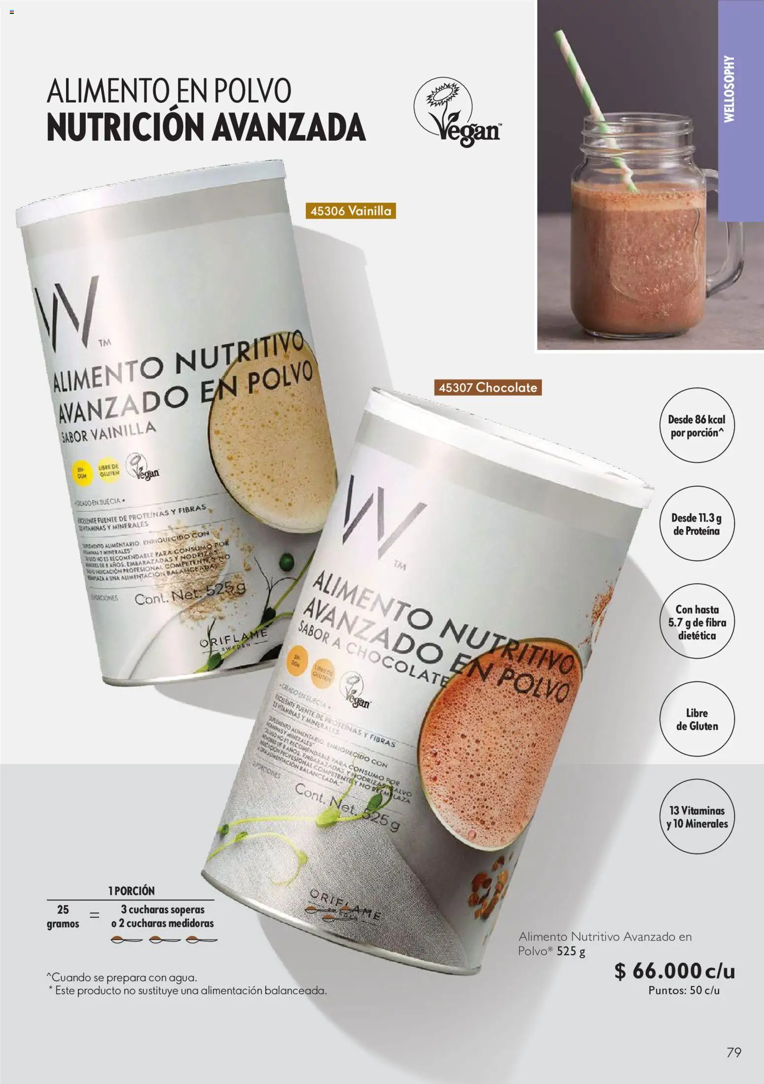 Oriflame Ofertas │ válido desde el 10.07.2026 | Página: 79 | Productos: Vitaminas, Polvo, Chocolate, Fuente