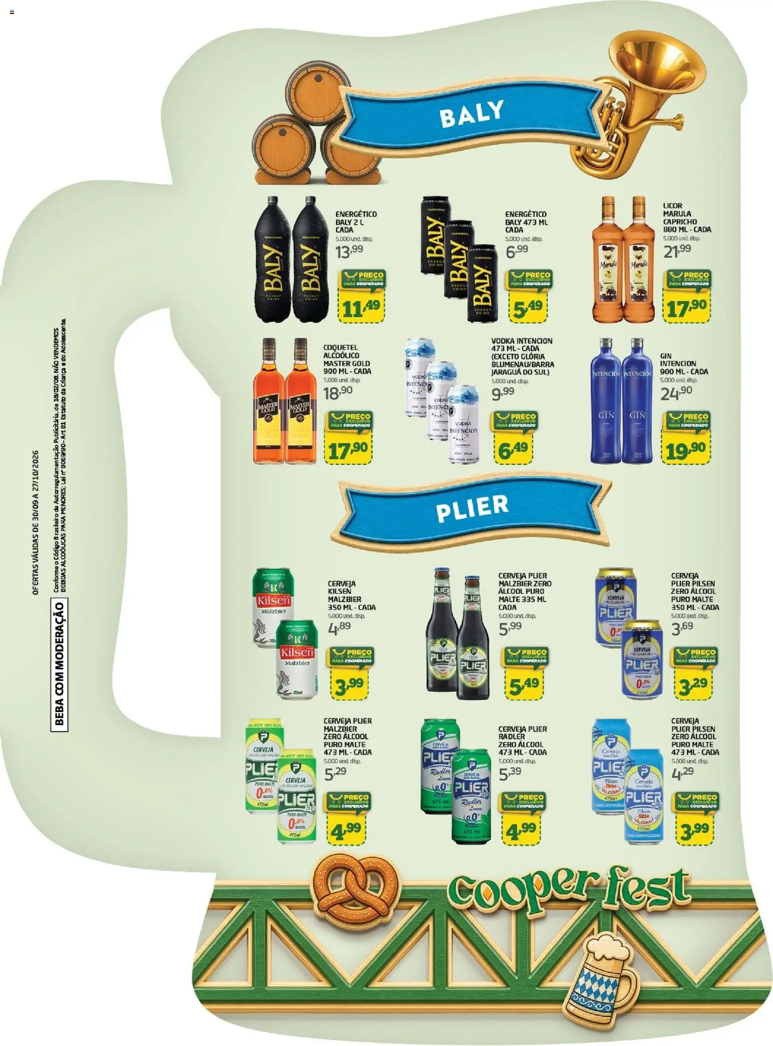 Cooper Folheto - válido de 30/09/2026 | Página: 11 | Produtos: Álcool, Energético, Licor, Vodka