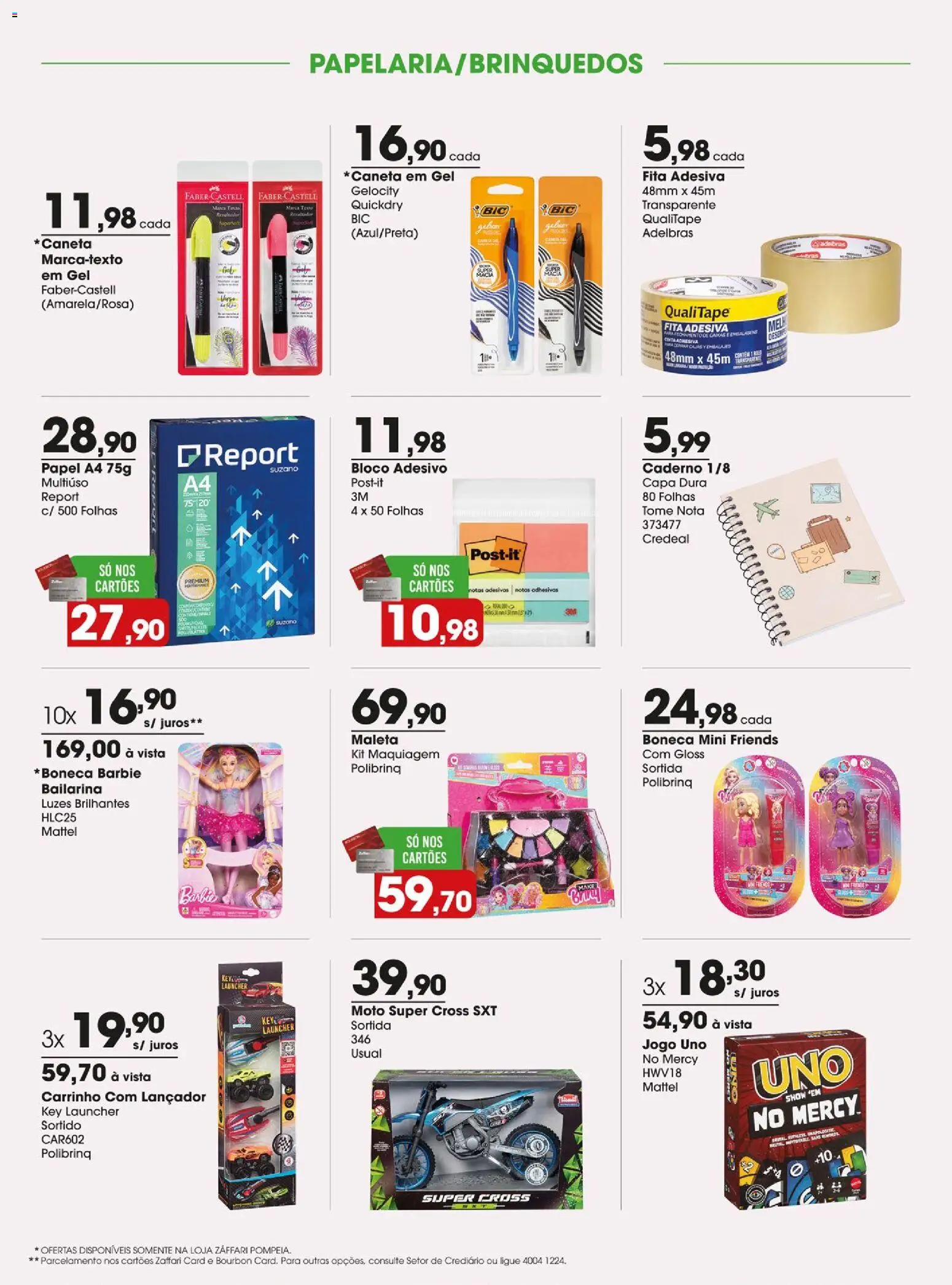 Zaffari Folheto - válido de 03/09/2026 | Página: 11 | Produtos: Marca texto, Boneca, Fita, Caderno