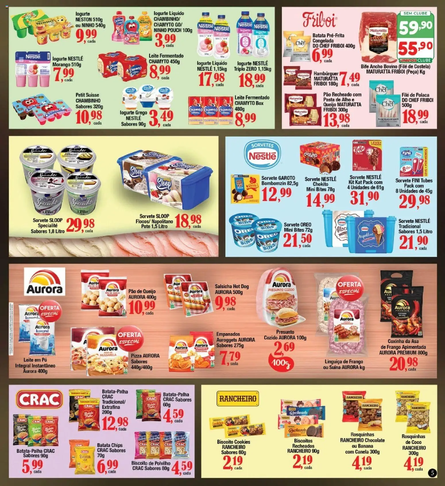 Supermercados Unidos Folheto - válido de 01/10/2026 | Página: 5 | Produtos: Biscoito, Bife ancho, Iogurte, Mussarela