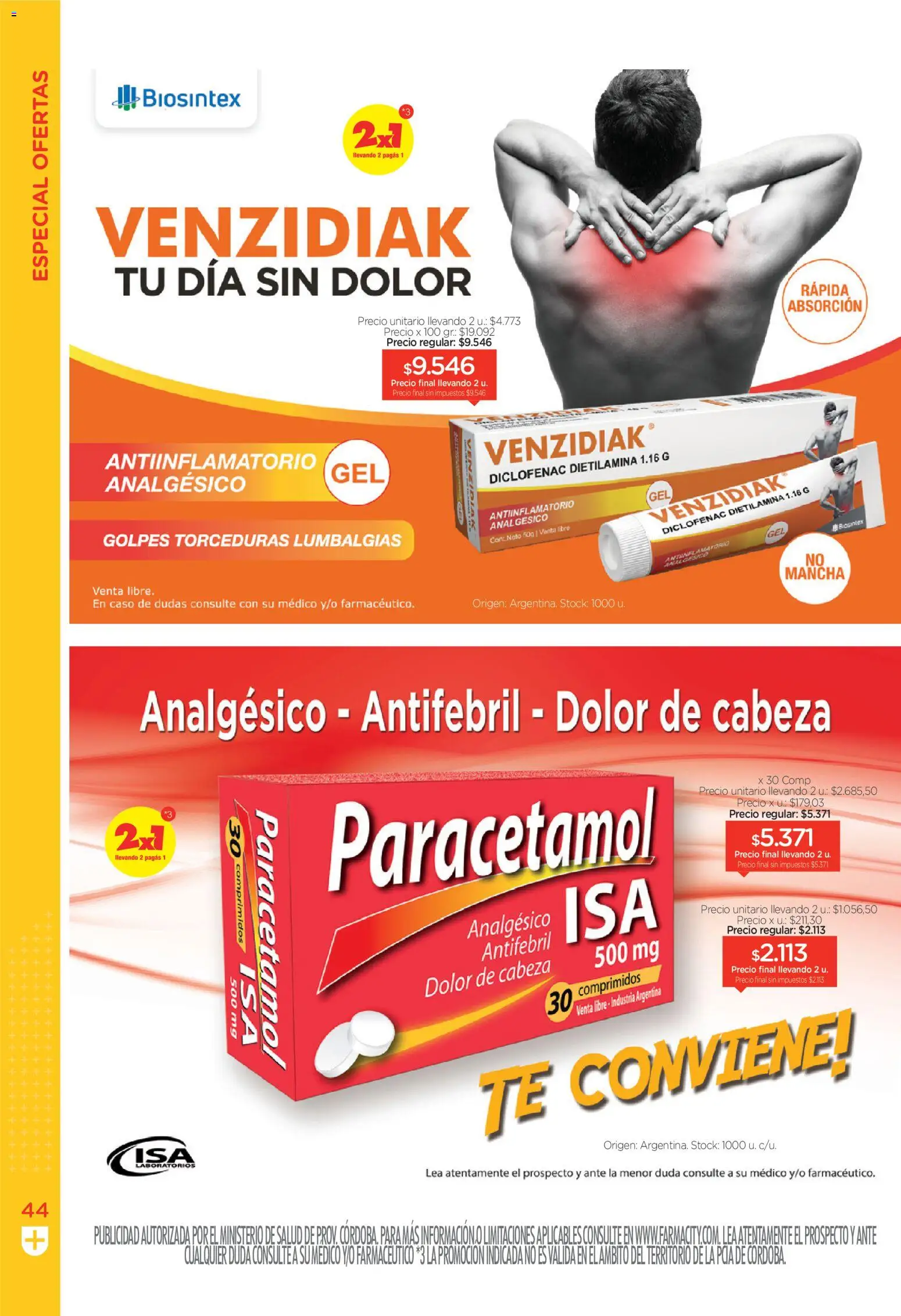 Farmacity catálogo │ válido desde el 02.06.2026 | Página: 44 | Productos: Té, Analgésico, Antiinflamatorio