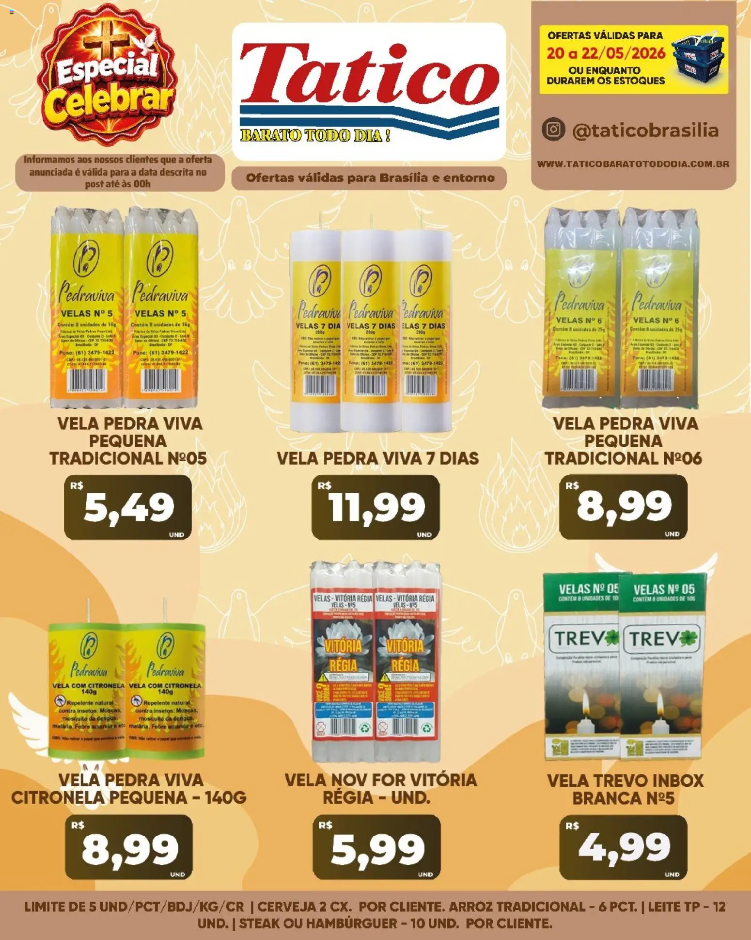 Tatico Folheto - válido de 22.05.2026 | Página: 35 | Produtos: Leite, Arroz, Hambúrguer, Repelente
