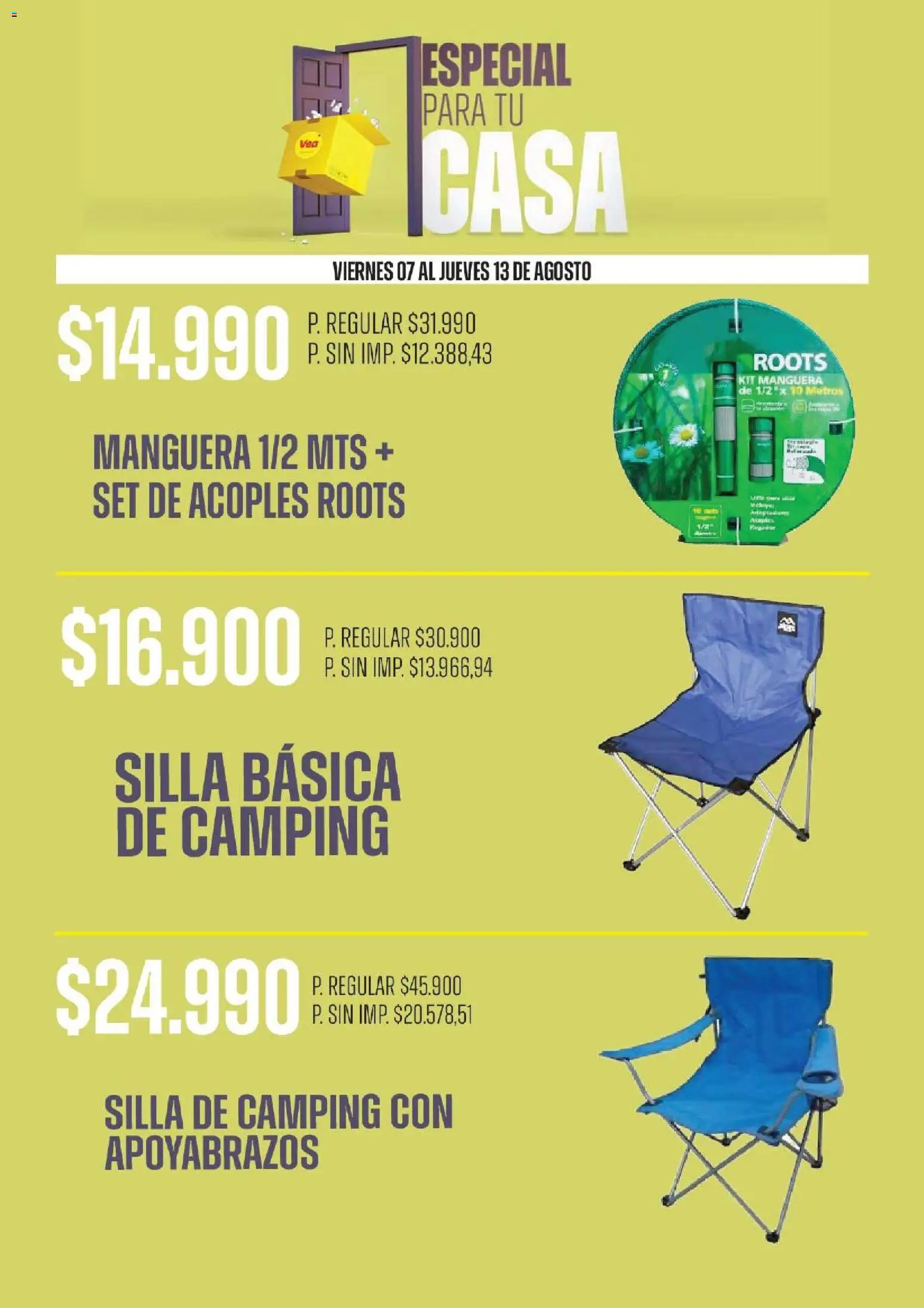 Vea - Especial para tu casa │ válido desde el 07/08/2026 | Página: 5 | Productos: Silla de camping, Silla, Manguera