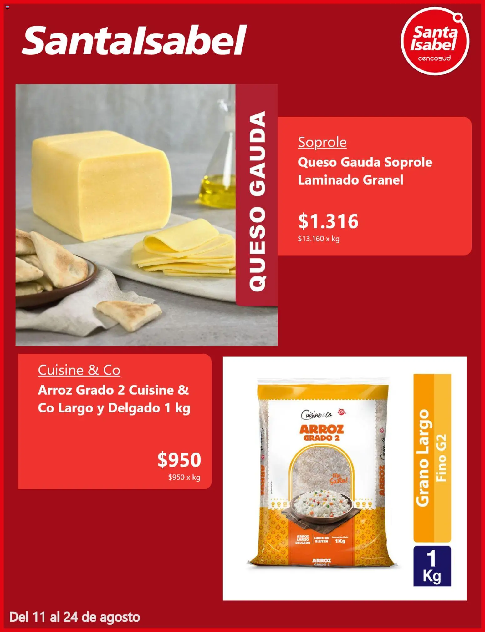 Santa Isabel Ofertas │ válido desde el 10.08.2026 | Página: 3 | Productos: Queso, Arroz