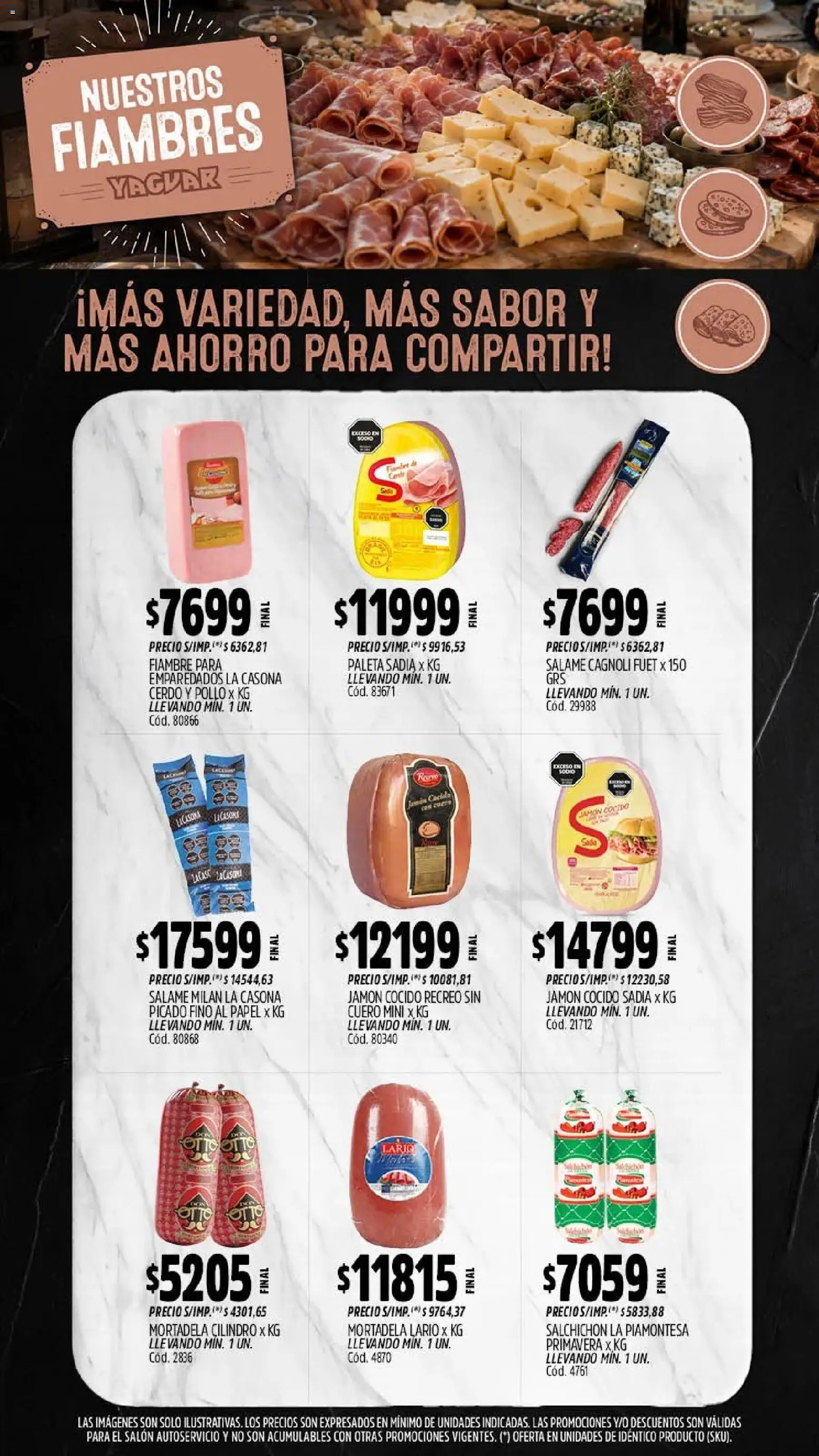 Yaguar - Oferta Semanal General Roca │ válido desde el 03/08/2026 | Página: 10 | Productos: Pollo, Mortadela, Salame, Cerdo