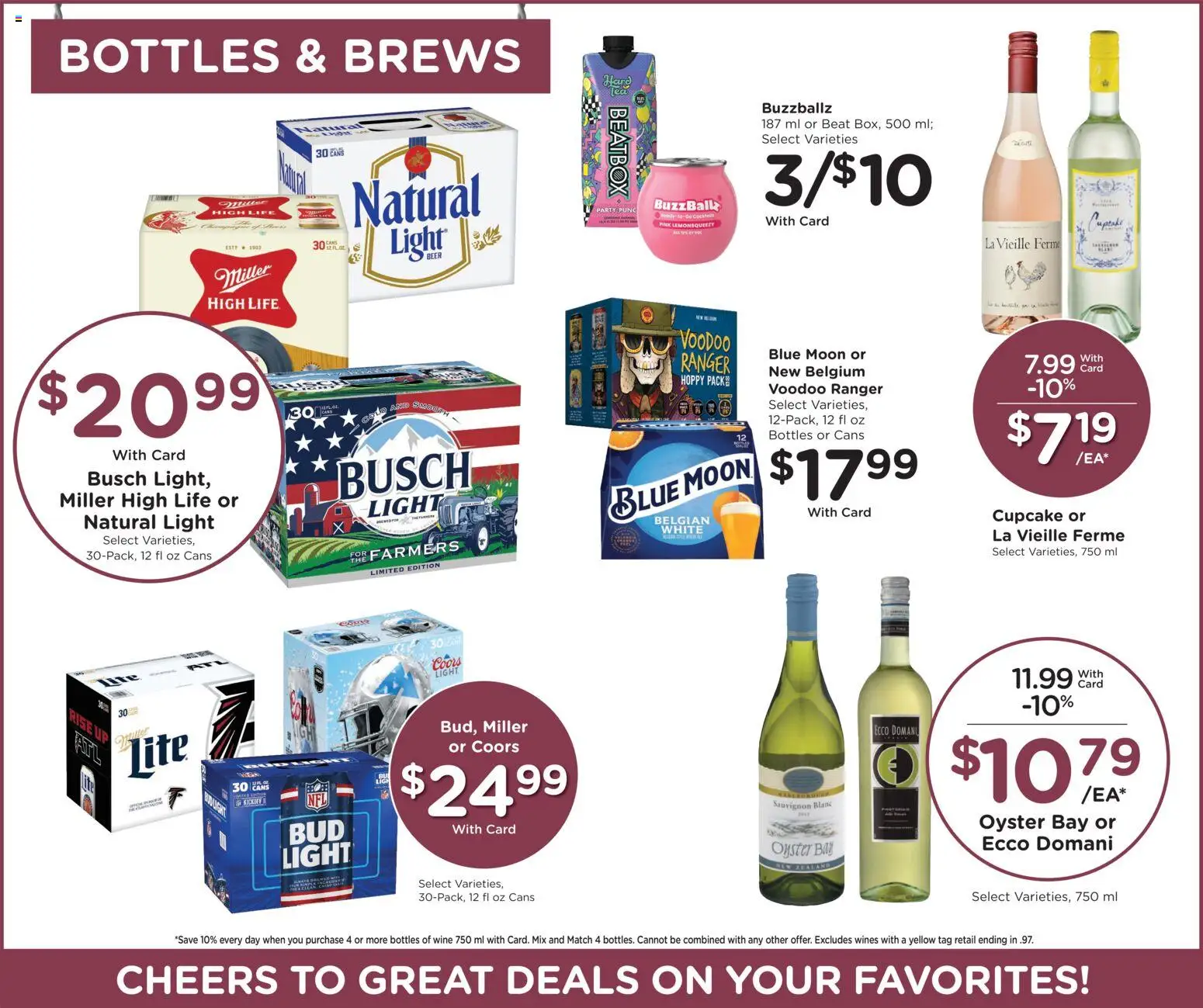 Kroger Weekly Ad - valid from 08/12/2026 | Page: 10 | Products: Wine, Beer, Cupcake