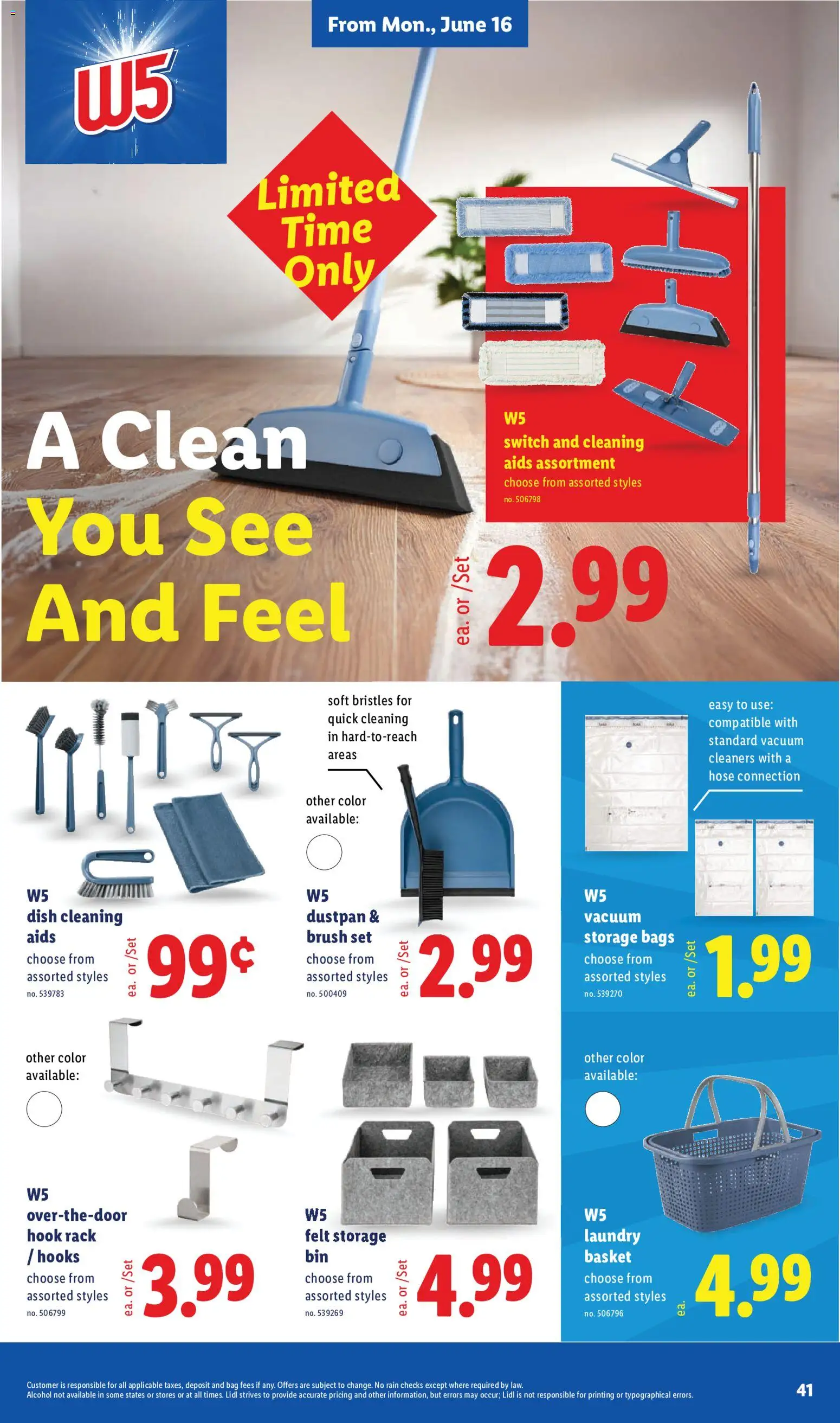 Lidl Weekly Ad - valid from 10.06.2026 | Page: 41 | Products: Vacuum, Basket, Switch, Bag